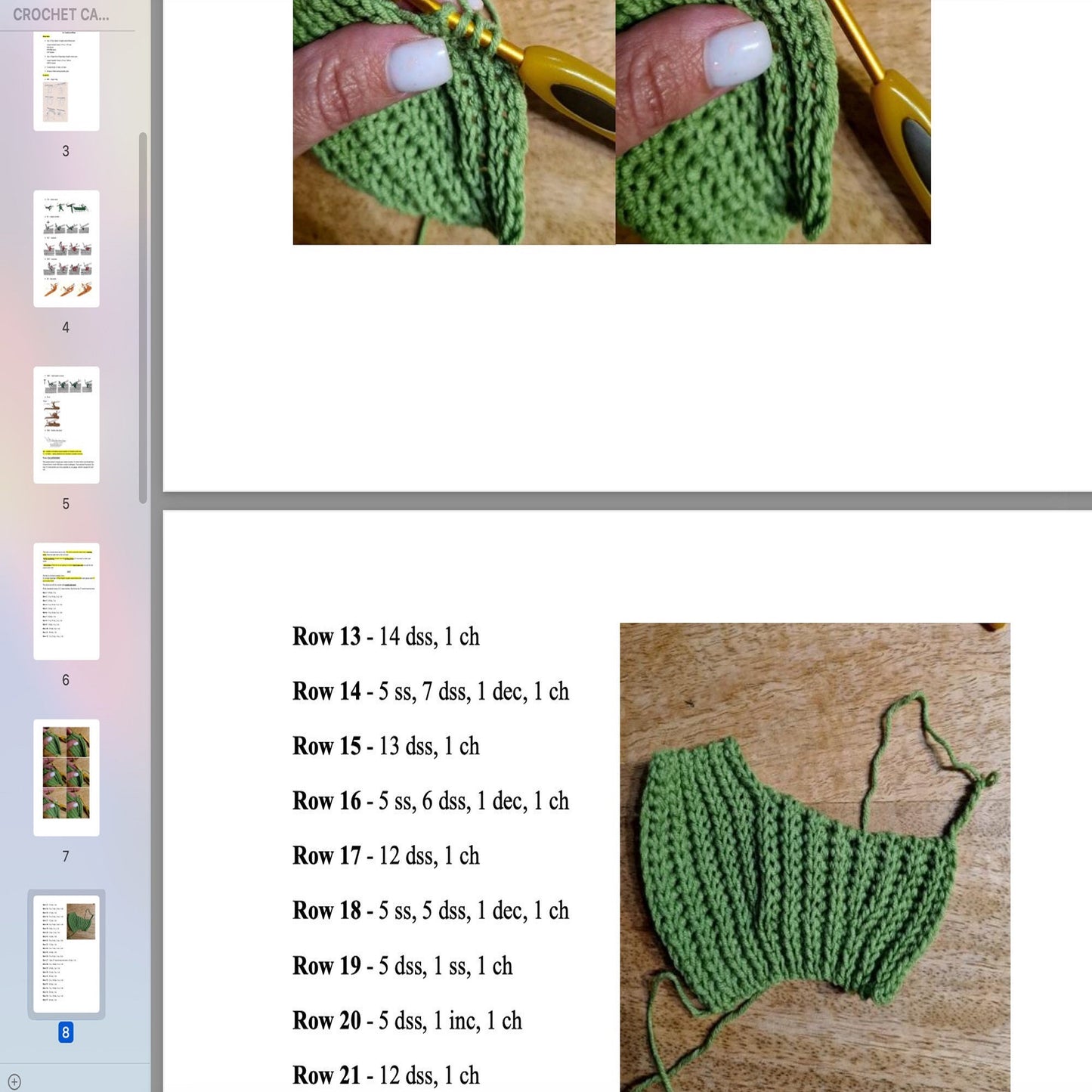Crochet Pattern Cactus Cat Hat, US standard terms, Skill level beginner