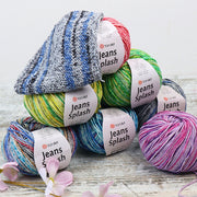 YARNART JEANS SPLASH, Cotton Blend Yarn, Multicolor Knitting Yarn, Baby Yarn, Amigurumi Yarn, Blanket Yarn, Cardigan Yarn, 55% Cotton Yarn