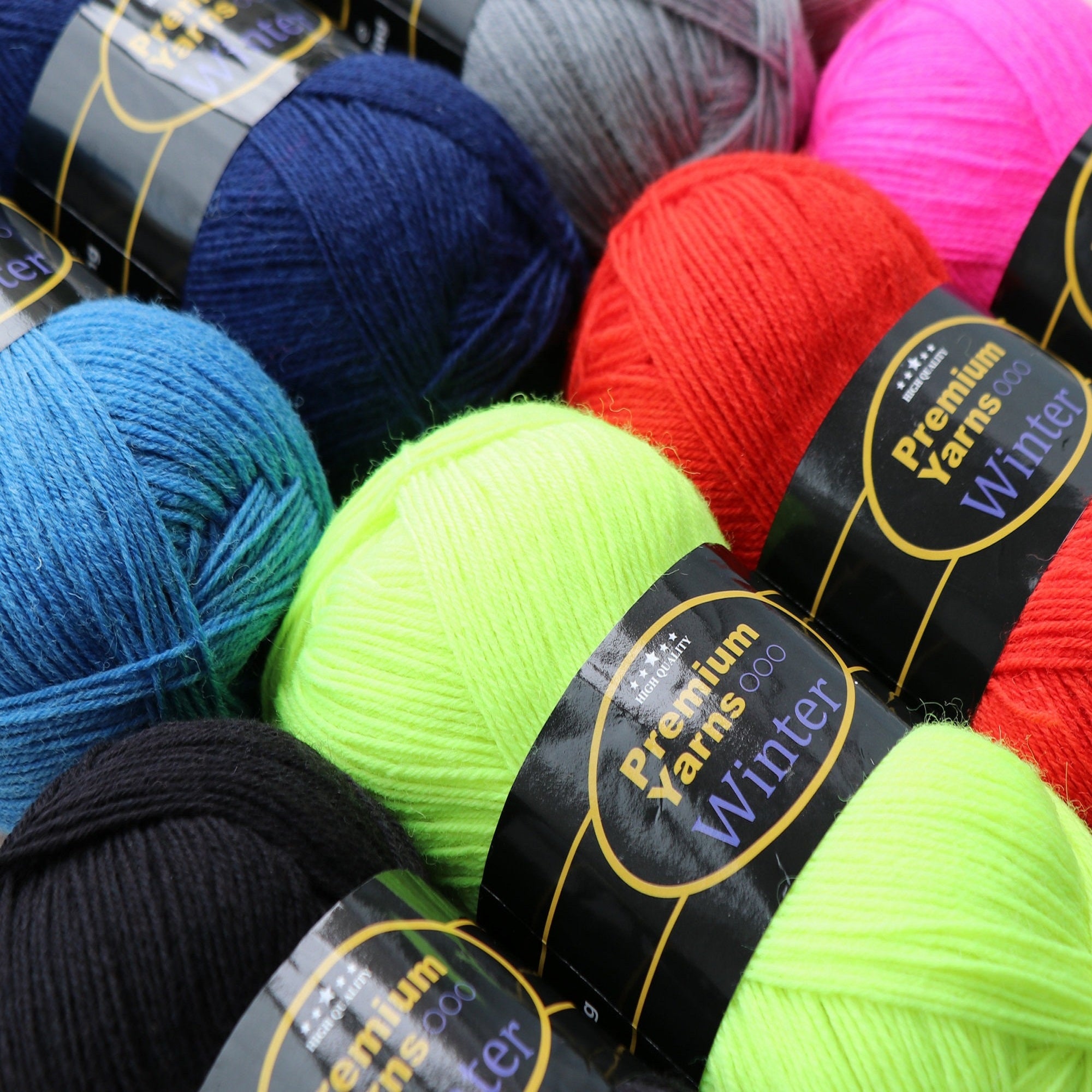 Premium Yarn Winter, 9 colors, 3.5 oz / 448 yards