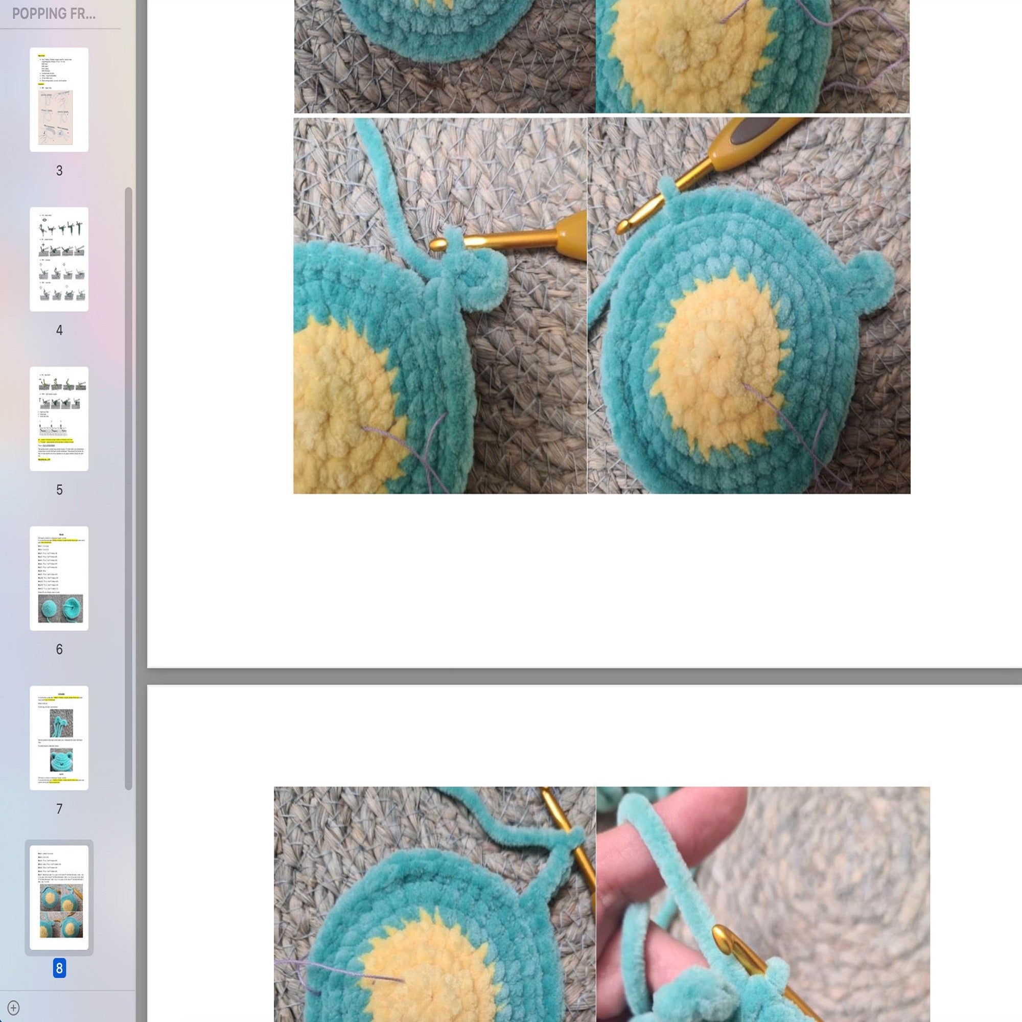 FROG POP Crochet Pattern (skill level beginner)