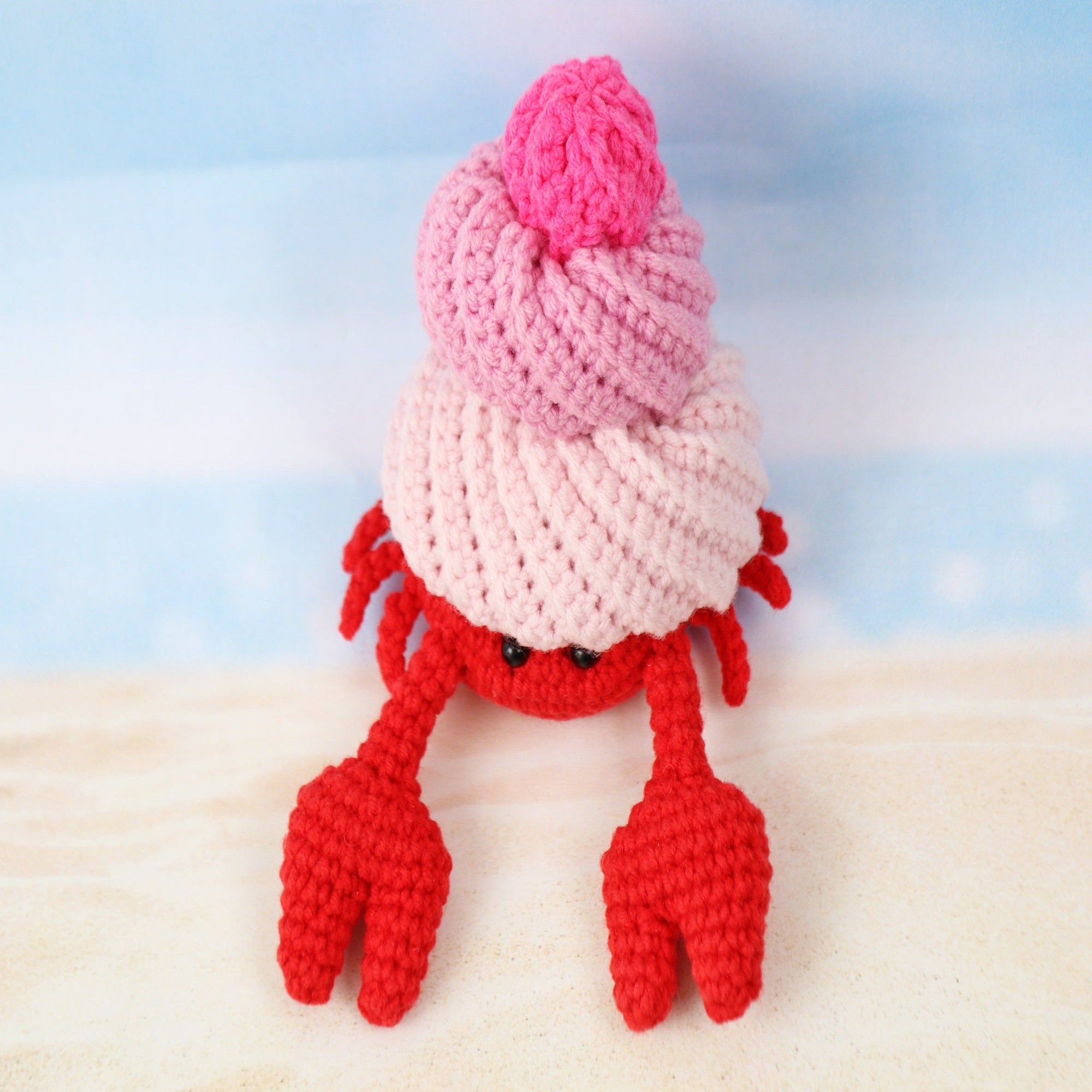 HERMIT CRAB Crochet Pattern (skill level intermediate)