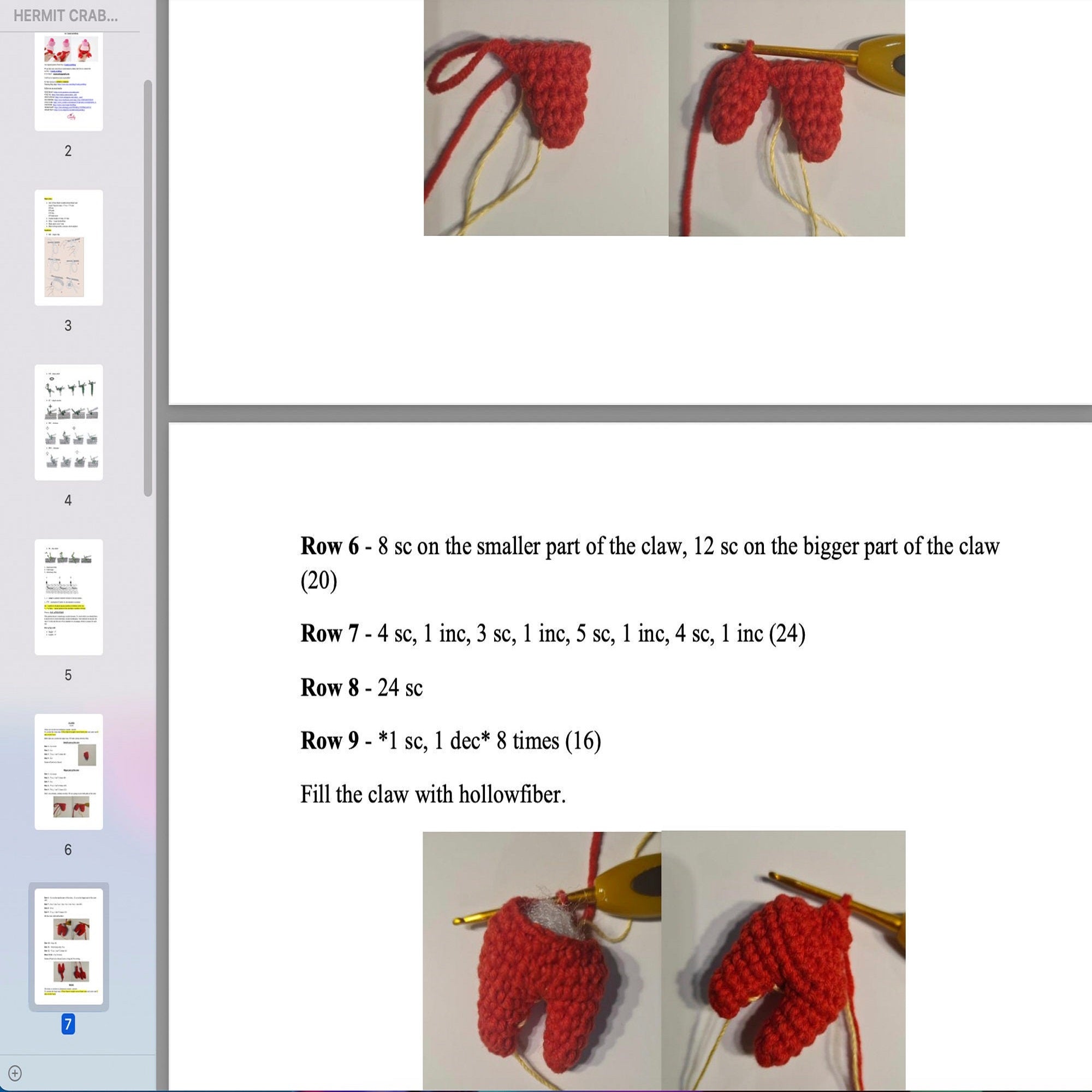 HERMIT CRAB Crochet Pattern (skill level intermediate)