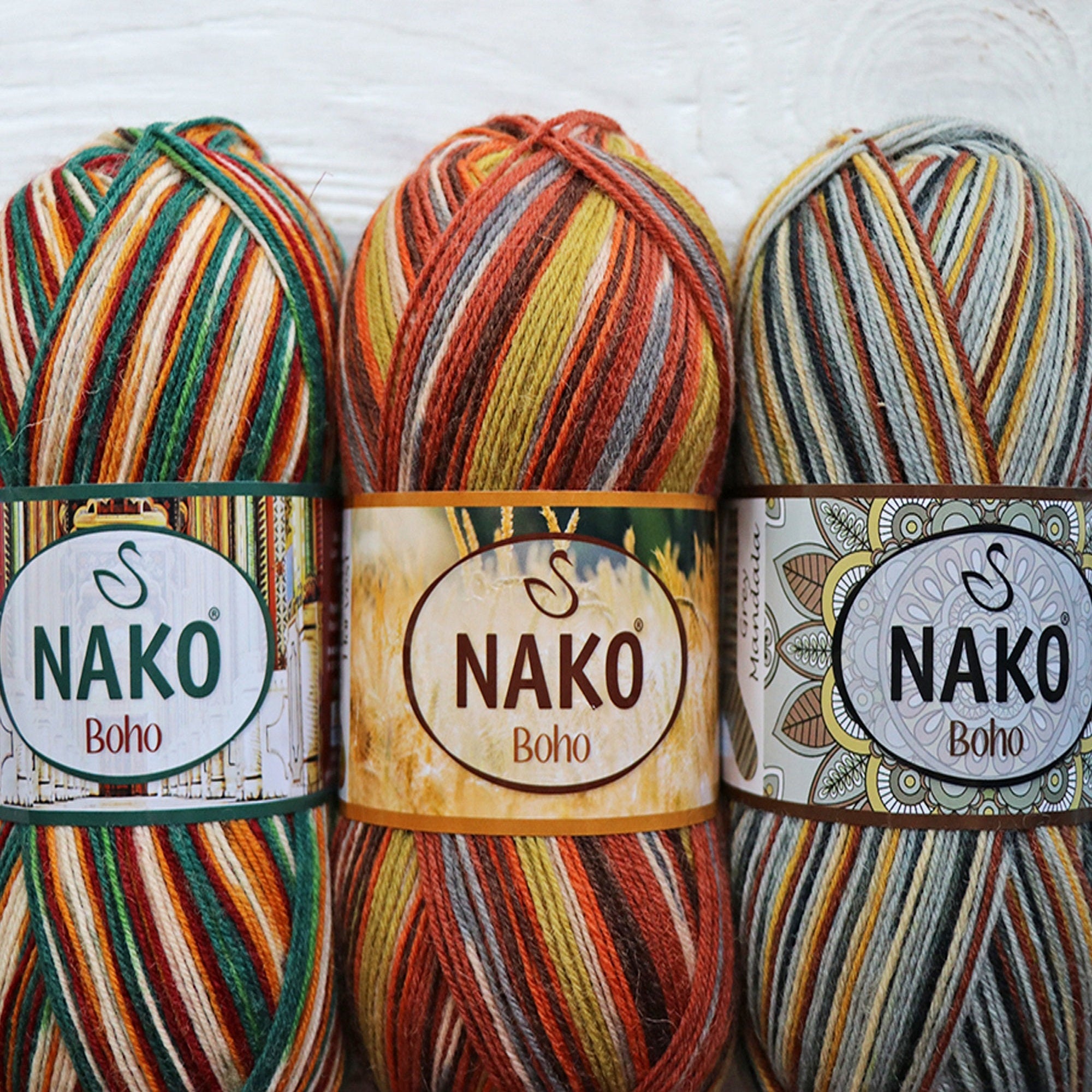 Nako Boho, 41 colors, 3.5 oz / 437 yards