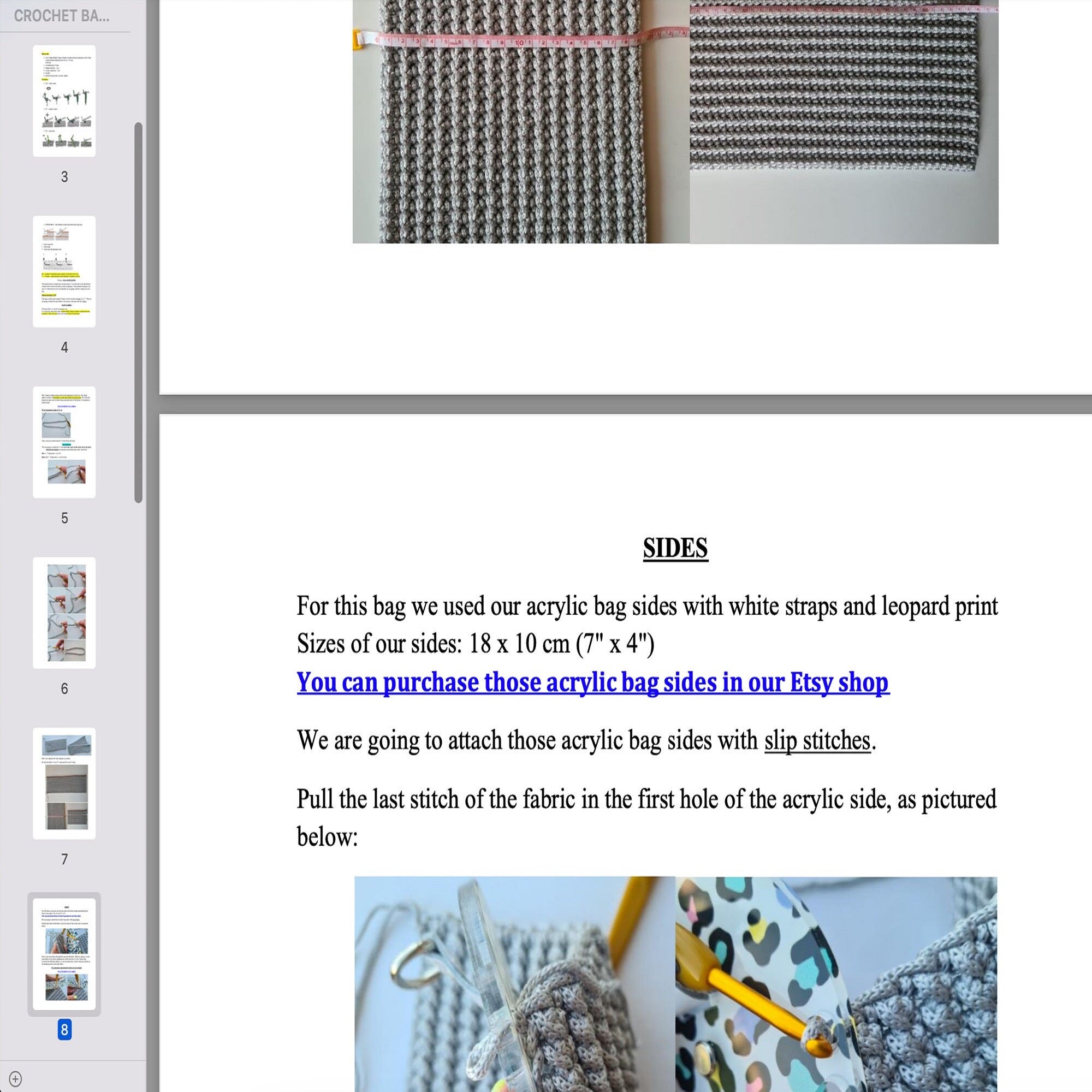 SMALL PURSE Crochet Pattern (skill level beginner)