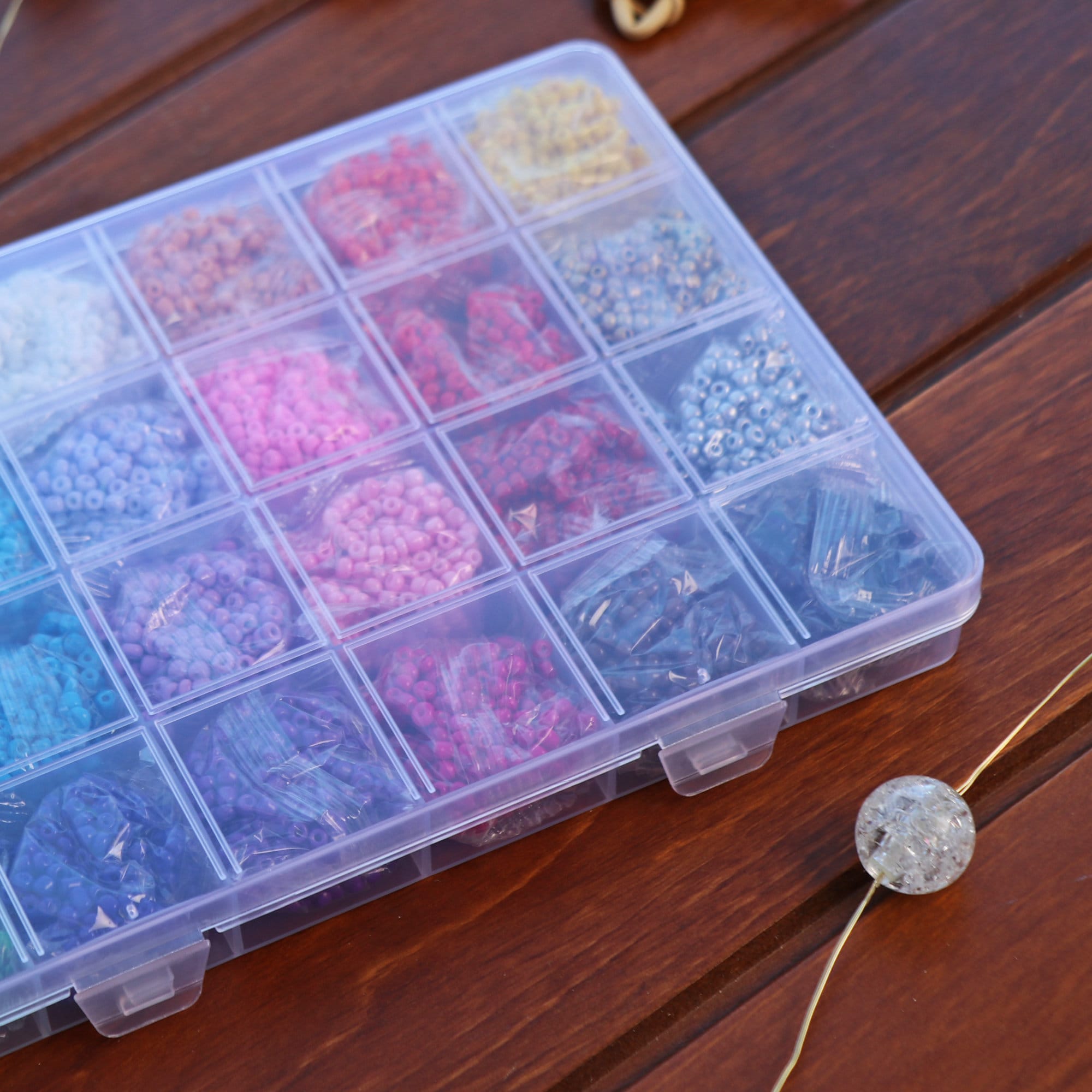 BEADS SET, Bracelet Making Kit, Colorful Beads, Gift for Beginners Beads, Gift for Kids DIY Stretchy Bracelet Craft Kit Friendship Bracelets