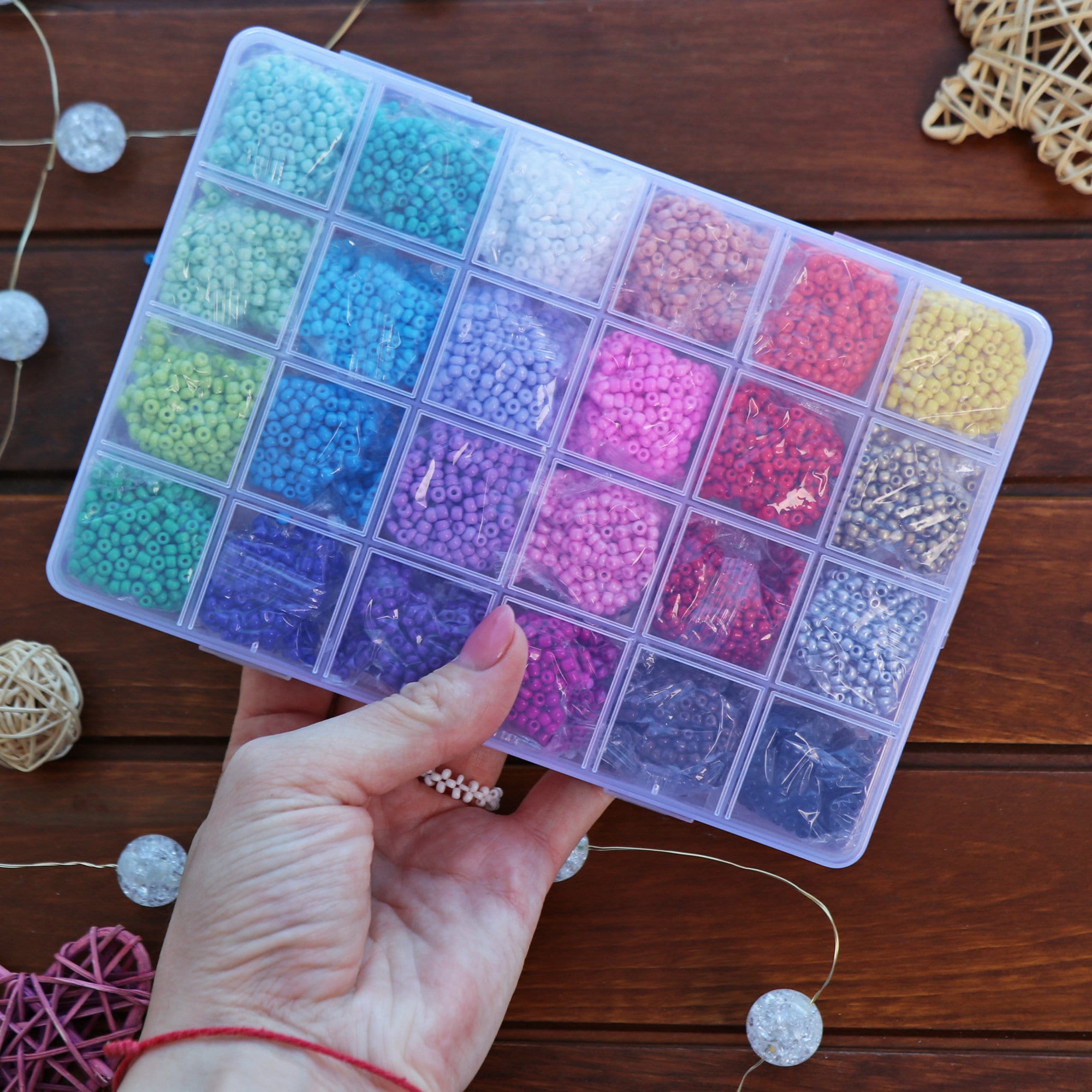 BEADS SET, Bracelet Making Kit, Colorful Beads, Gift for Beginners Beads, Gift for Kids DIY Stretchy Bracelet Craft Kit Friendship Bracelets