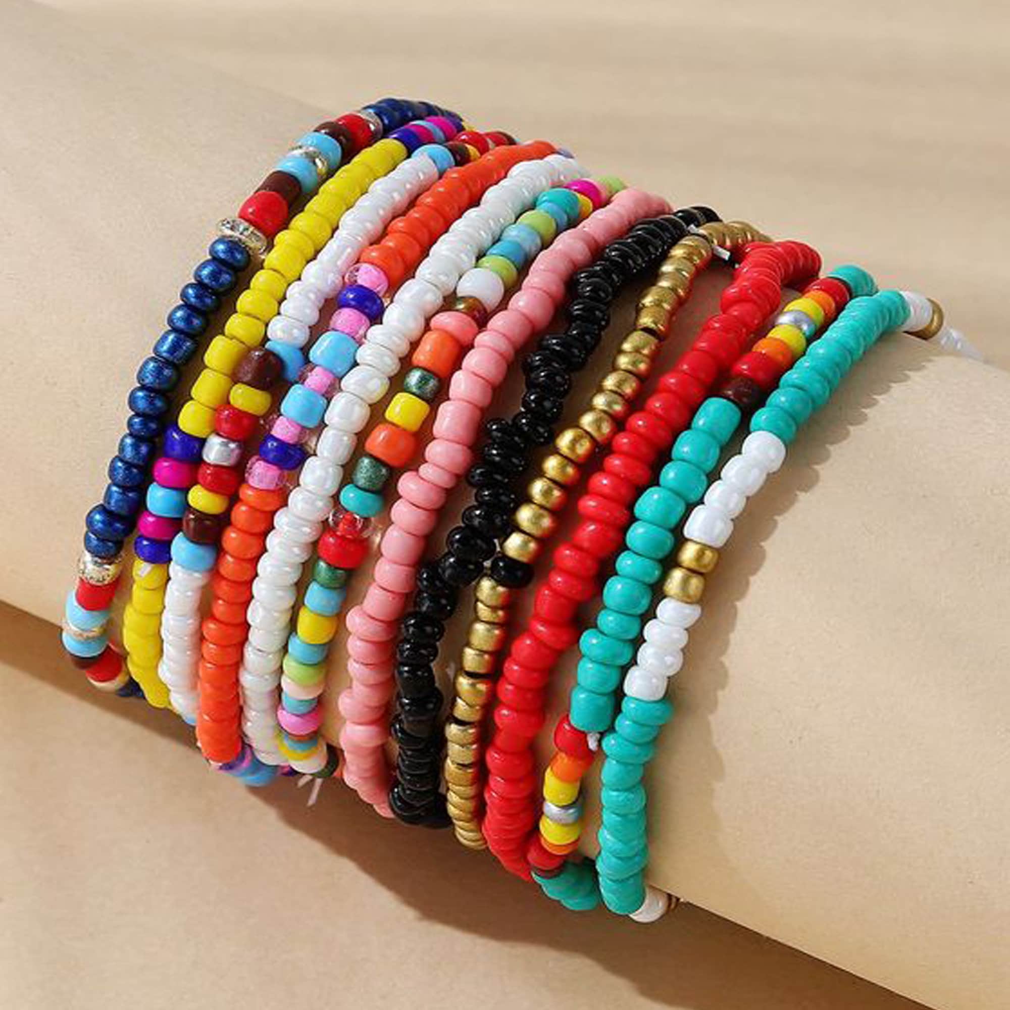 BEADS SET, Bracelet Making Kit, Colorful Beads, Gift for Beginners Beads, Gift for Kids DIY Stretchy Bracelet Craft Kit Friendship Bracelets