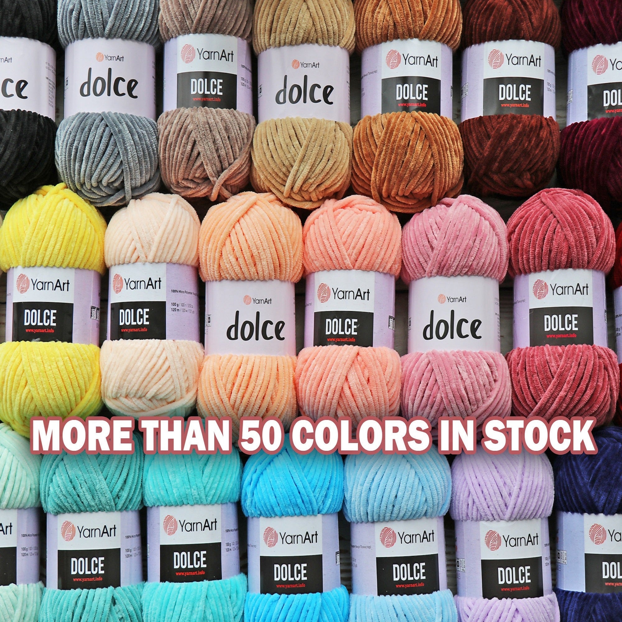 YarnArt Dolce, 58 colors, 3.5 oz / 131 yards