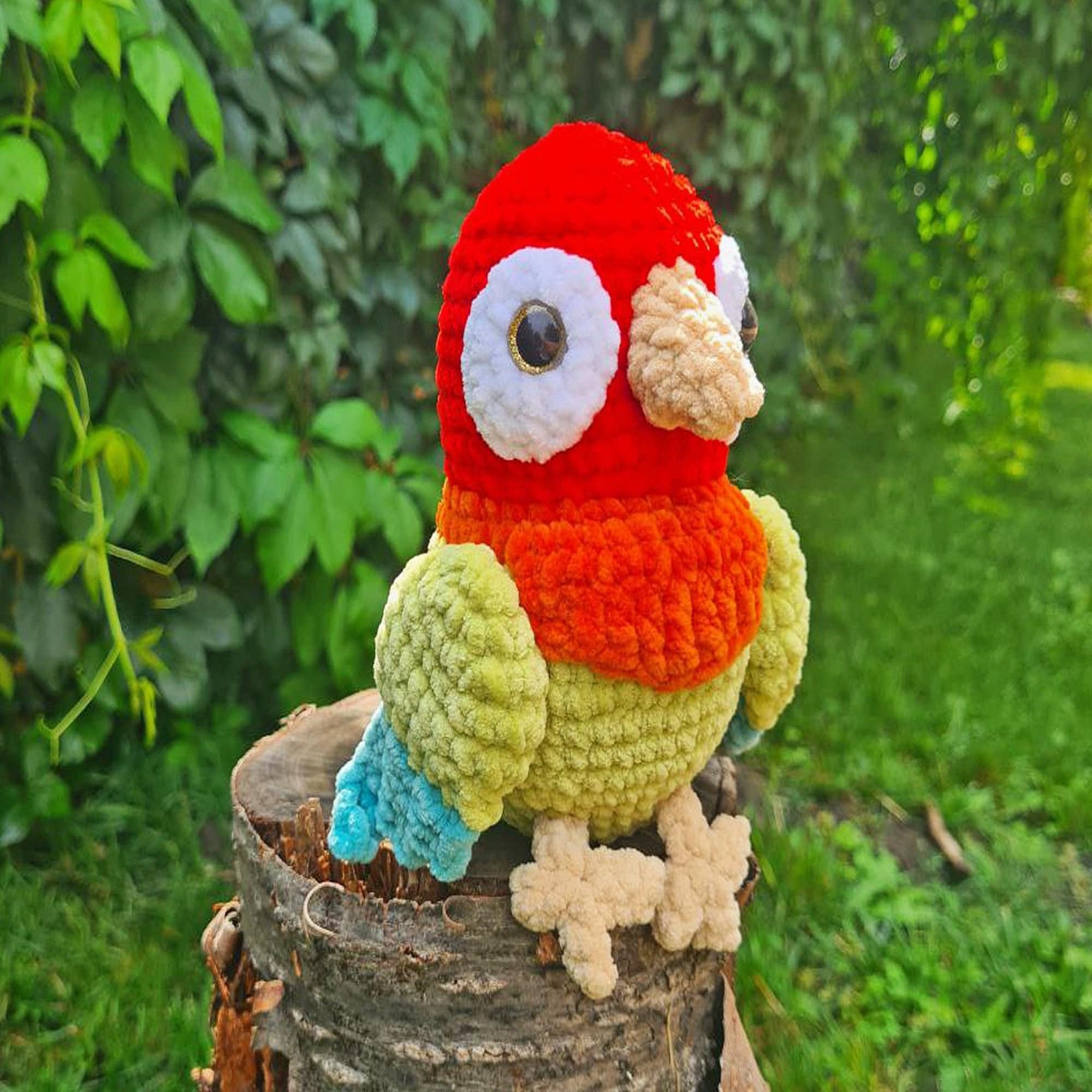 3-in-1 PARROT Crochet Pattern (skill level intermediate)