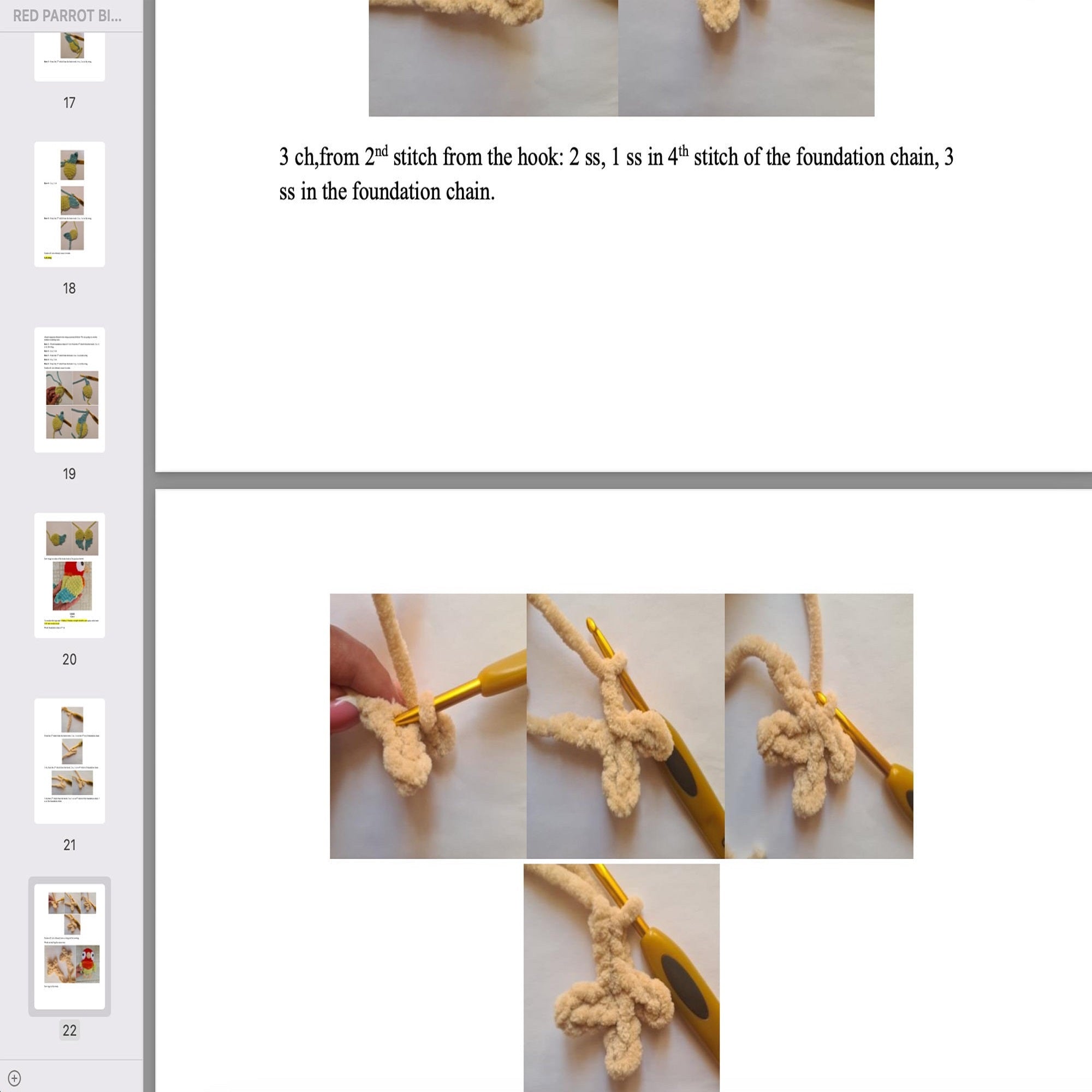 3-in-1 PARROT Crochet Pattern (skill level intermediate)