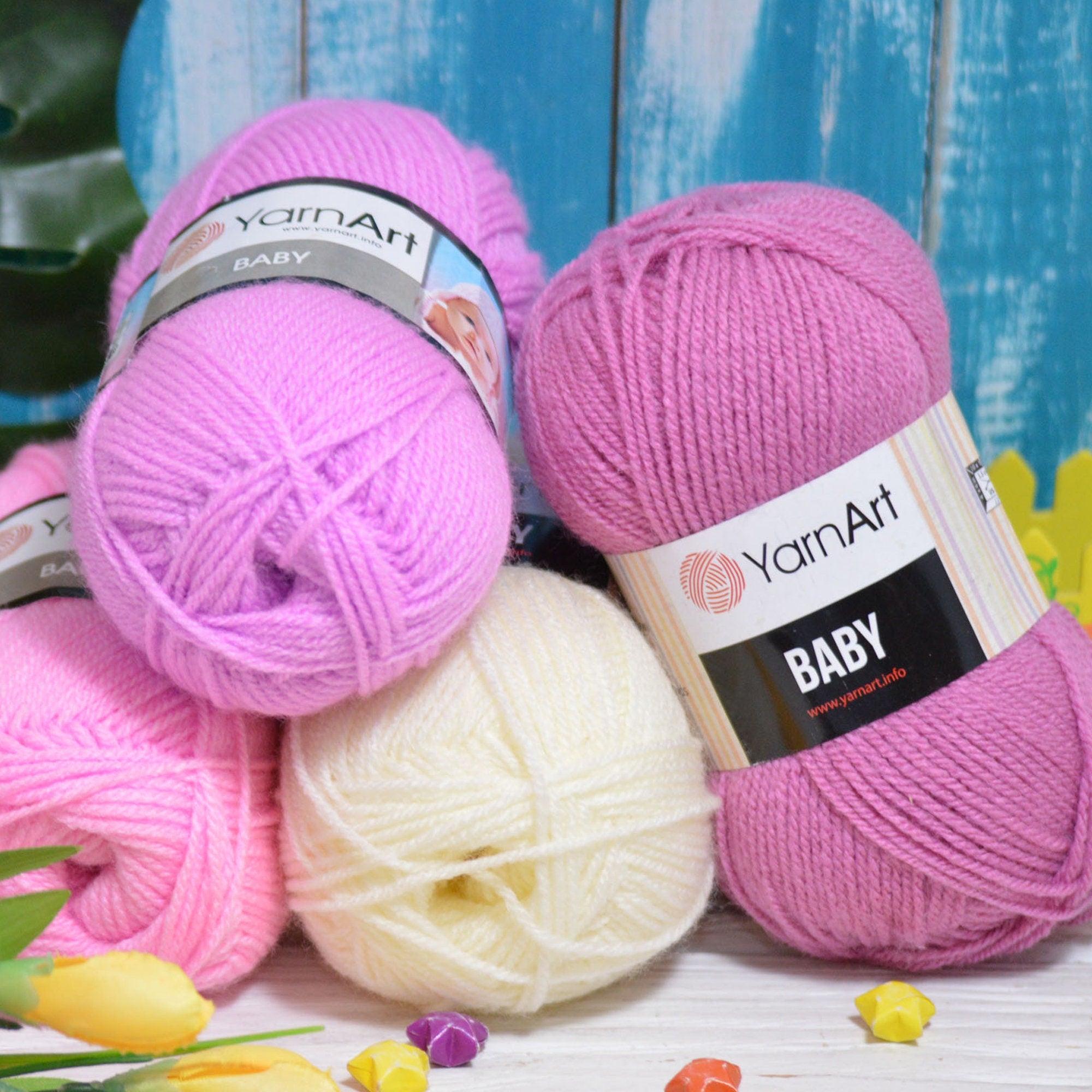 YarnArt BABY Soft Acrylic Yarn, 40 Colors, Crocheting Yarn, Knitting Yarn, 2 Sport Fine Weight Yarn, Amigurumi Yarn, Multiple Colors Option