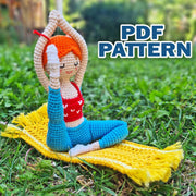 CROCHET PATTERN Amigurumi Yogi Girl, Meditating Girl Pdf Pattern, Crochet Doll Pattern, DIY Crochet Project for Home Decordoll pattern