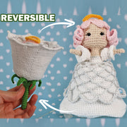 ANGEL REVERSIBLE DOLL, Crochet Pattern, Reversible Angel and Bell Amigurumi Pattern, Crochet Amigurumi, Easy English Crochet Pattern
