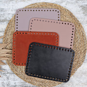 Genuine LEATHER BOTTOM for Crochet Bag or Backpack, Oval or Rectangle Bottom With Holes, Accessories for Crochet, Bag Base for Crochet