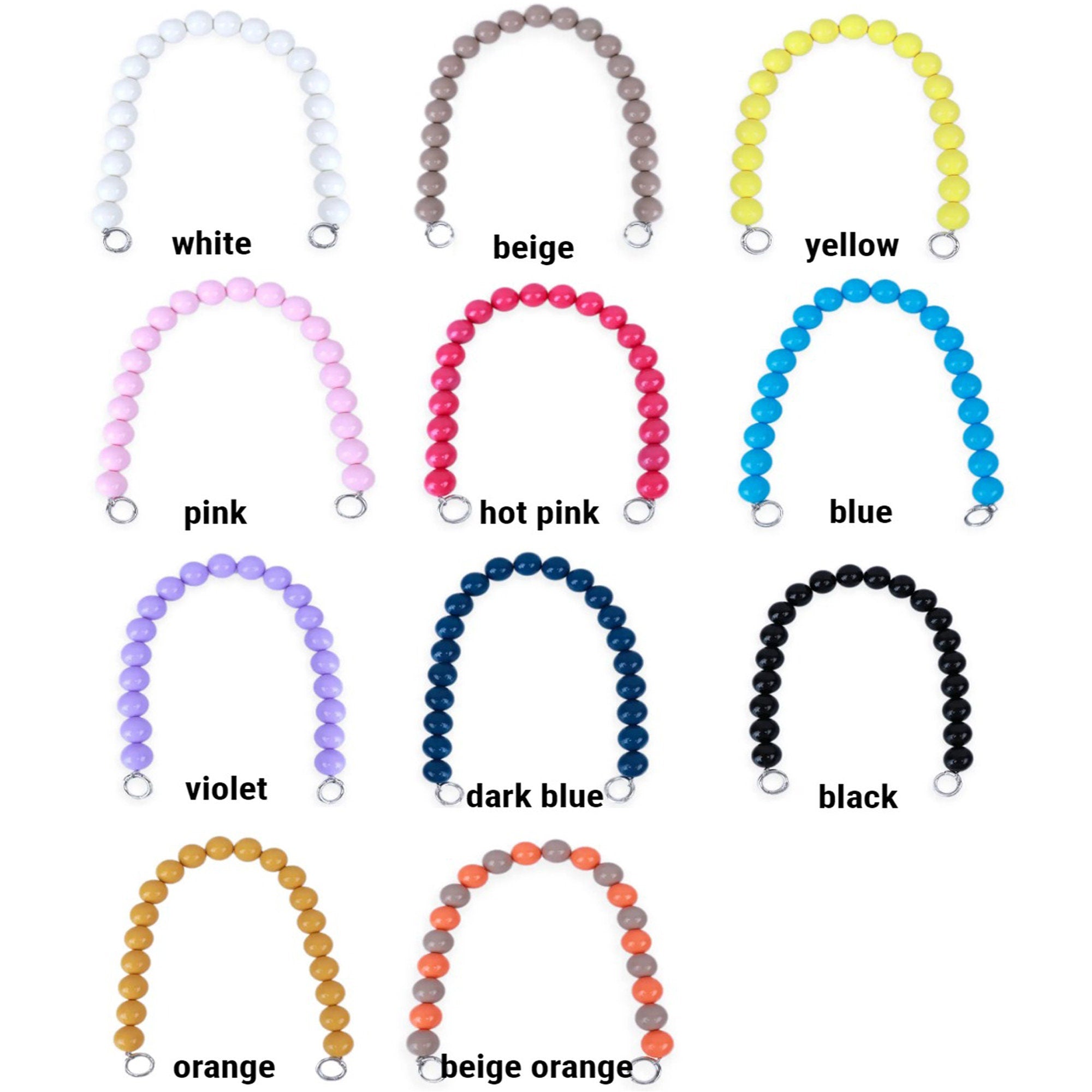 Shoulder Handbag Strap, Acrylic Purse Chain, Strap for Bags with Silver Hardware, Camera Bag Straps, Fabric Bag Strap, Colorful Purse Chain