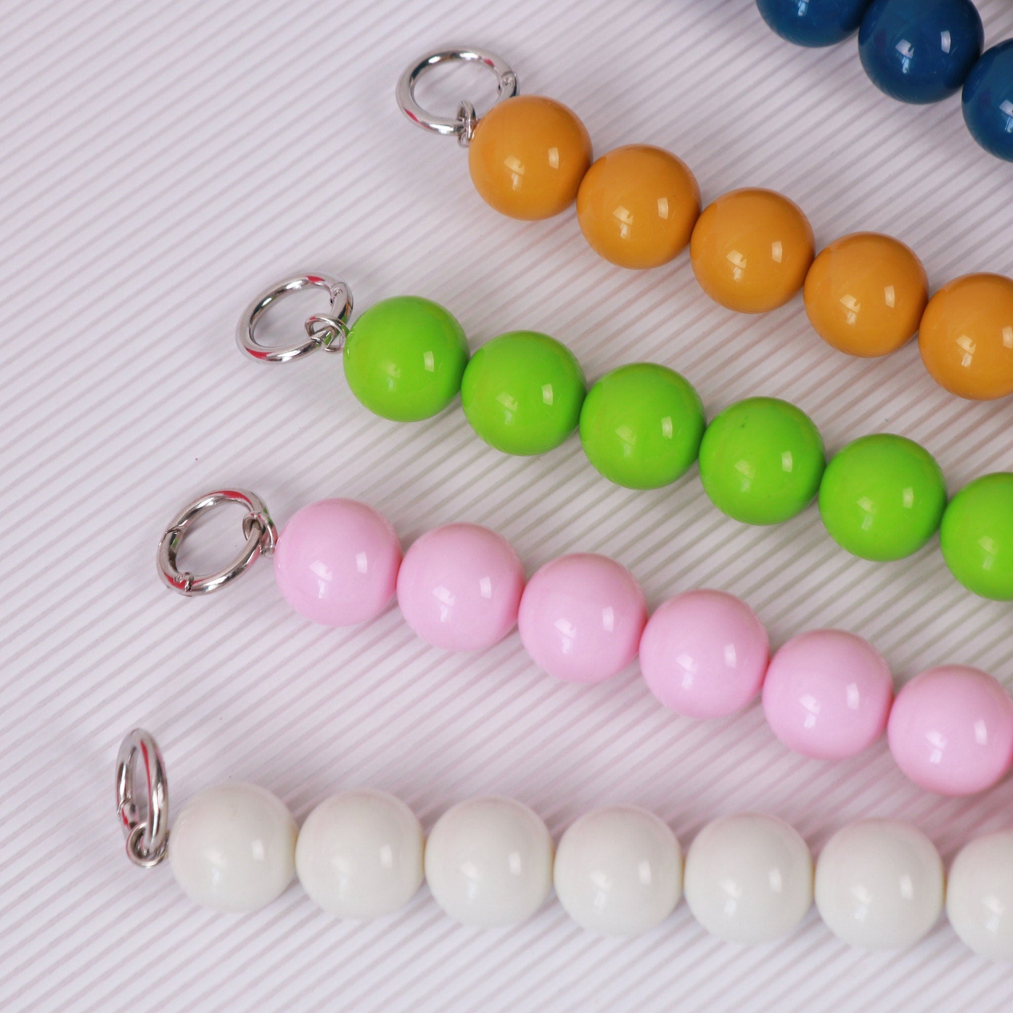 Shoulder Handbag Strap, Acrylic Purse Chain, Strap for Bags with Silver Hardware, Camera Bag Straps, Fabric Bag Strap, Colorful Purse Chain