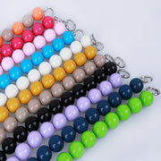 Shoulder Handbag Strap, Acrylic Purse Chain, Strap for Bags with Silver Hardware, Camera Bag Straps, Fabric Bag Strap, Colorful Purse Chain