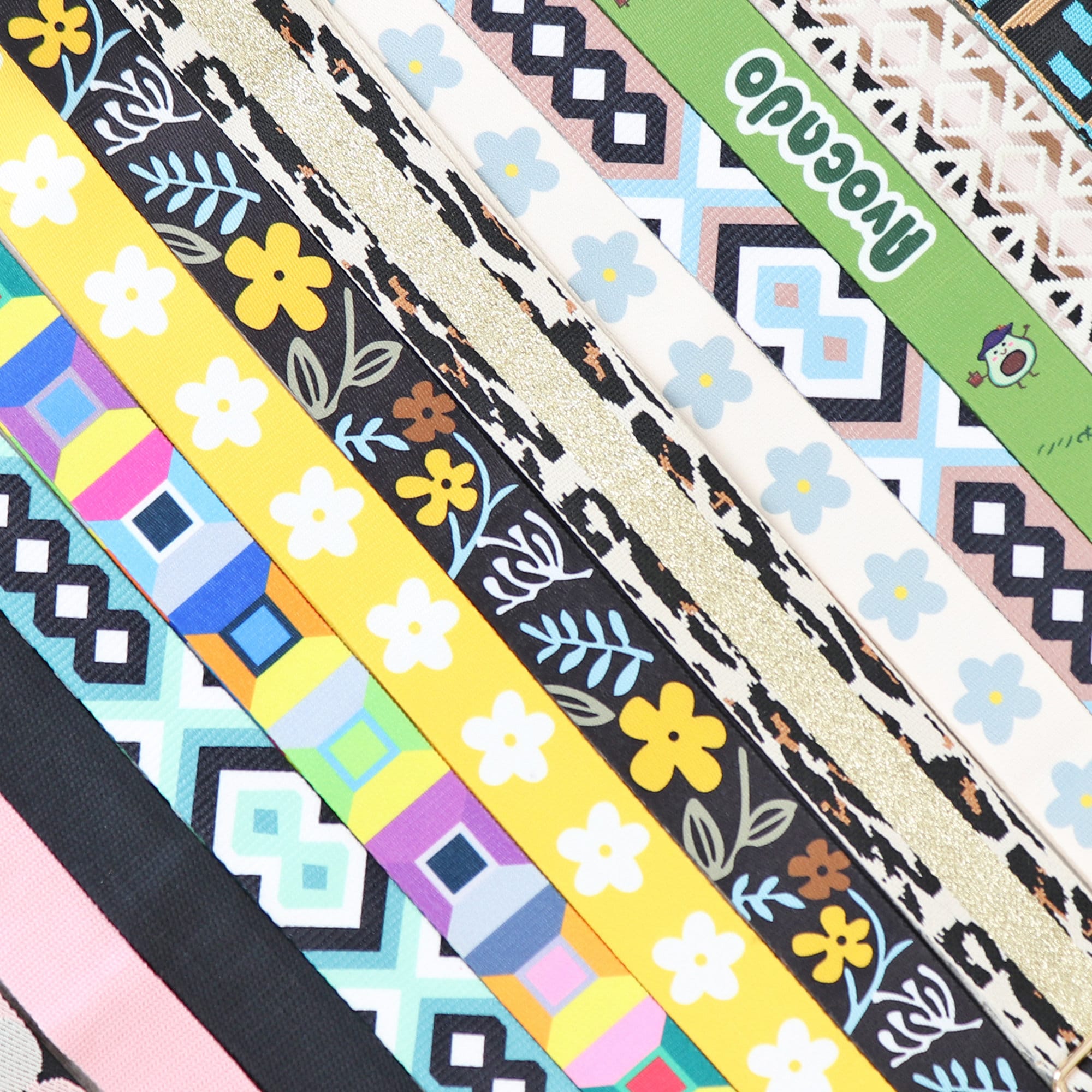 2 Inch WIDE HANDBAG STRAP, Cotton Canvas Nylon Bag Strap, Guitar Strap, Purse Strap, Gold Hardware, Colorful Crossbody Chain, Backpack Strap