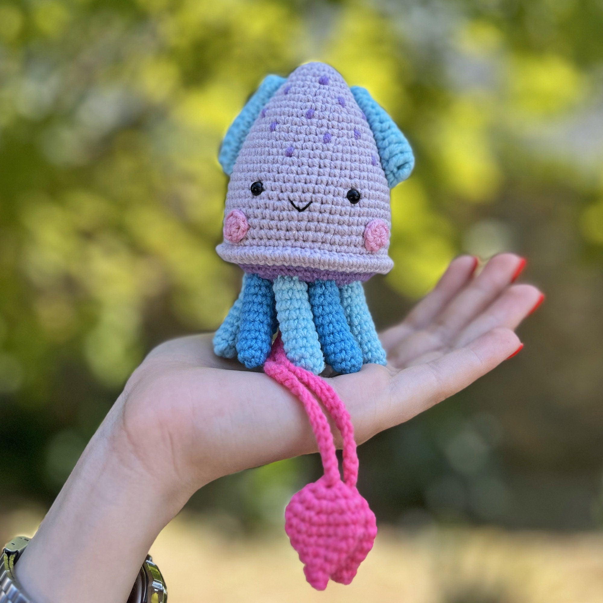 CROCHET SQUID PATTERN, Amigurumi Squid, Pdf English Pattern, Instant Download, Sea Creature Pattern, Amigurumi Pattern, Crochet Octopus