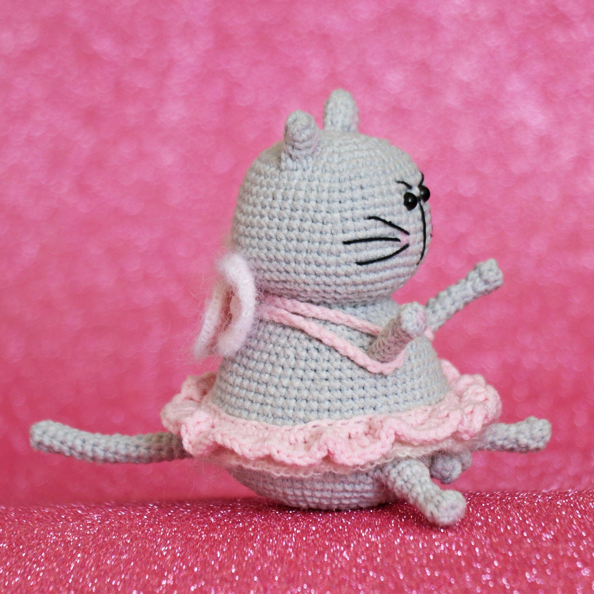 Crochet Pattern Grumpy Cat in Fairy Costume, Amigurumi Cat Pattern, Crochet Cat, Easy Pattern, Pdf English Pattern, Instant Download