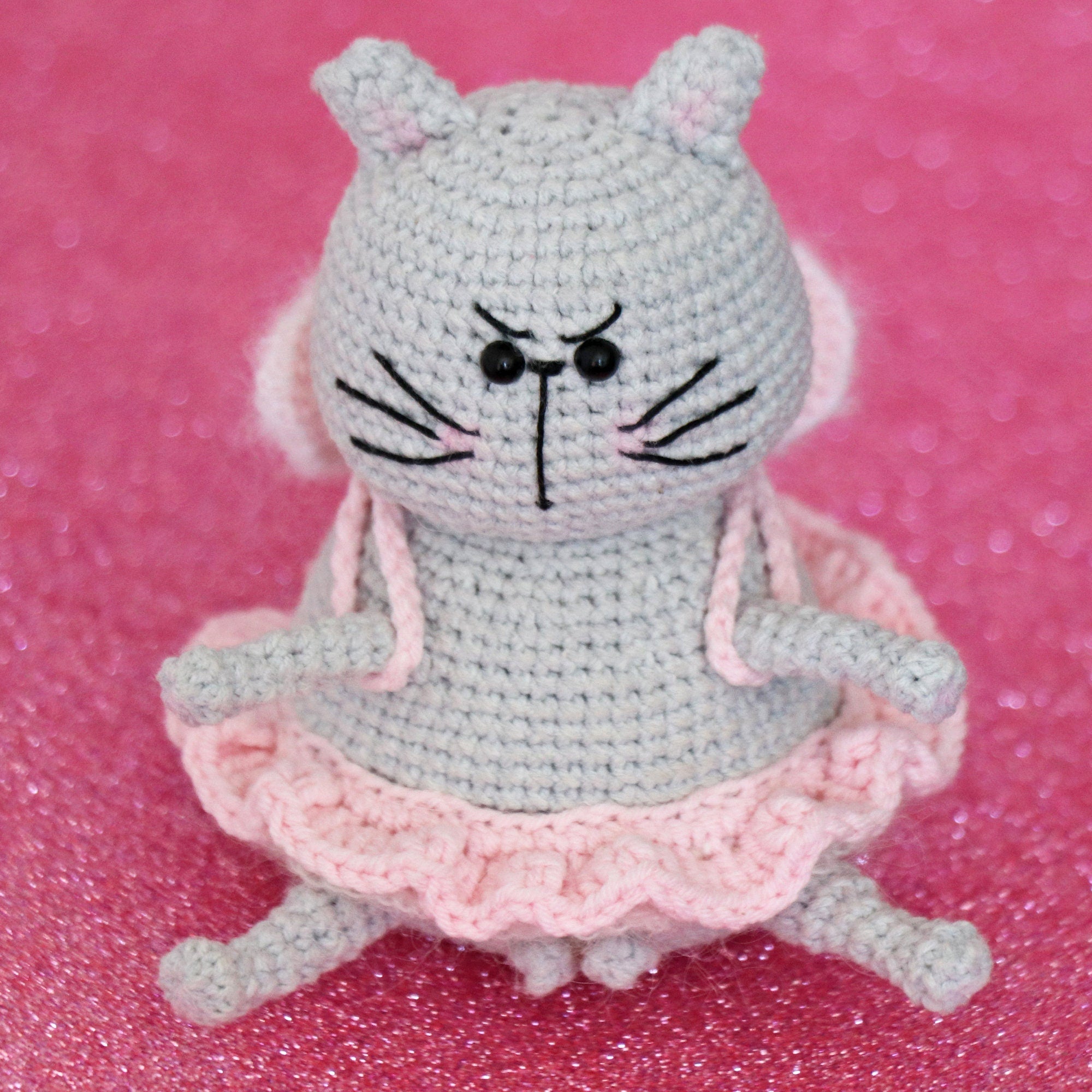 Crochet Pattern Grumpy Cat in Fairy Costume, Amigurumi Cat Pattern, Crochet Cat, Easy Pattern, Pdf English Pattern, Instant Download