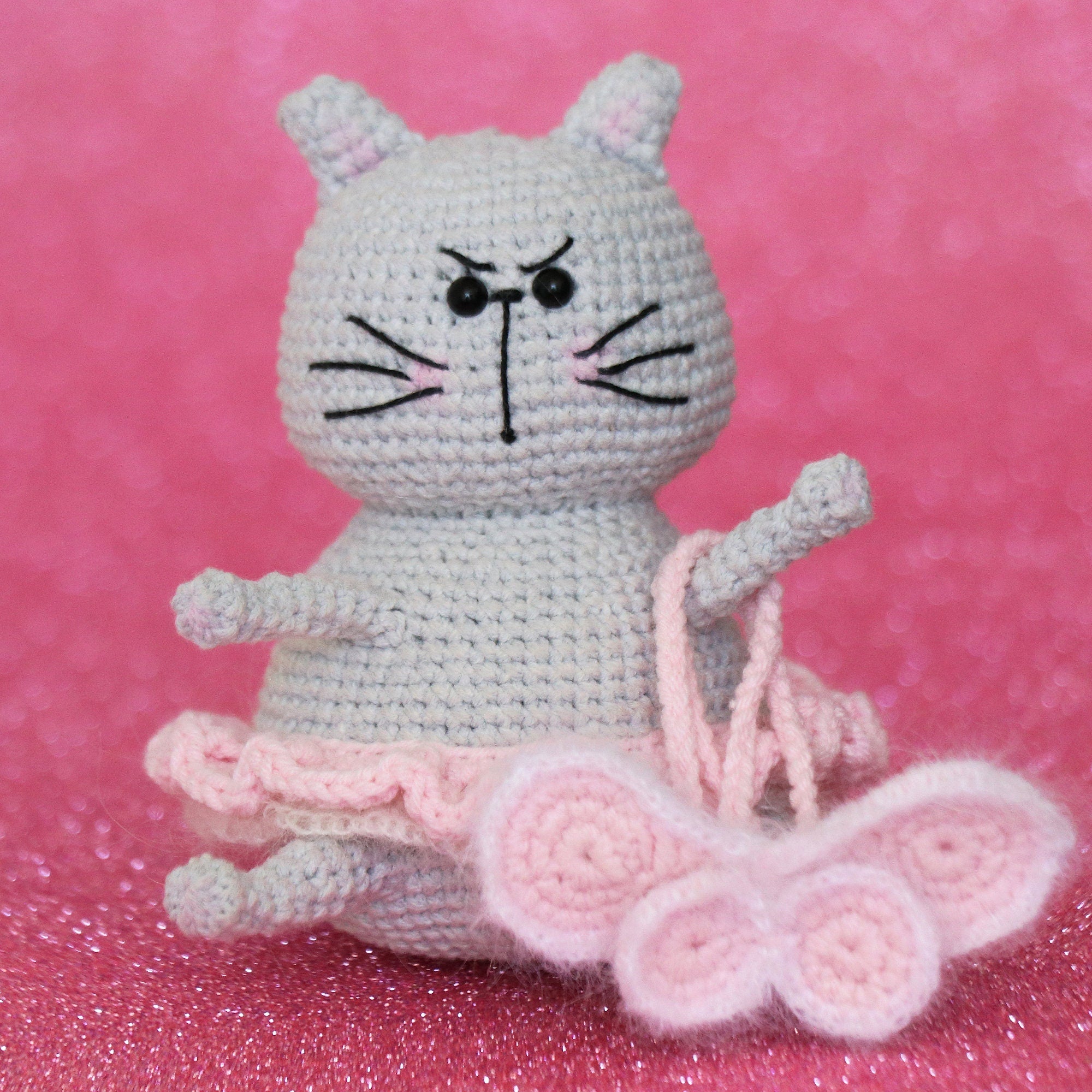 Crochet Pattern Grumpy Cat in Fairy Costume, Amigurumi Cat Pattern, Crochet Cat, Easy Pattern, Pdf English Pattern, Instant Download