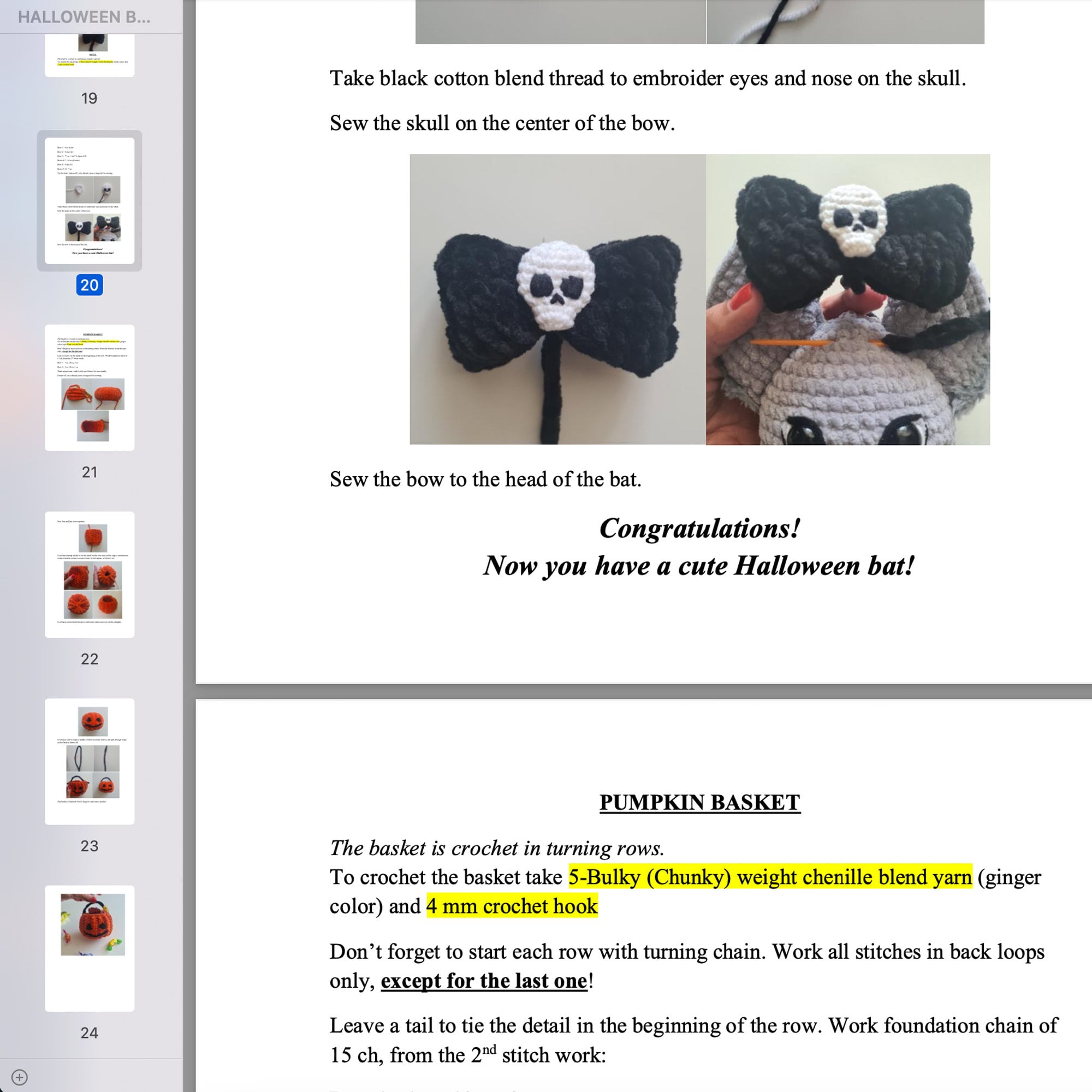 CROCHET BAT Amigurumi PATTERN, Halloween Crochet Bat Pattern, Small Crochet Bat, Bat Plushie, Crochet Animal Pattern, Diy Instant Download