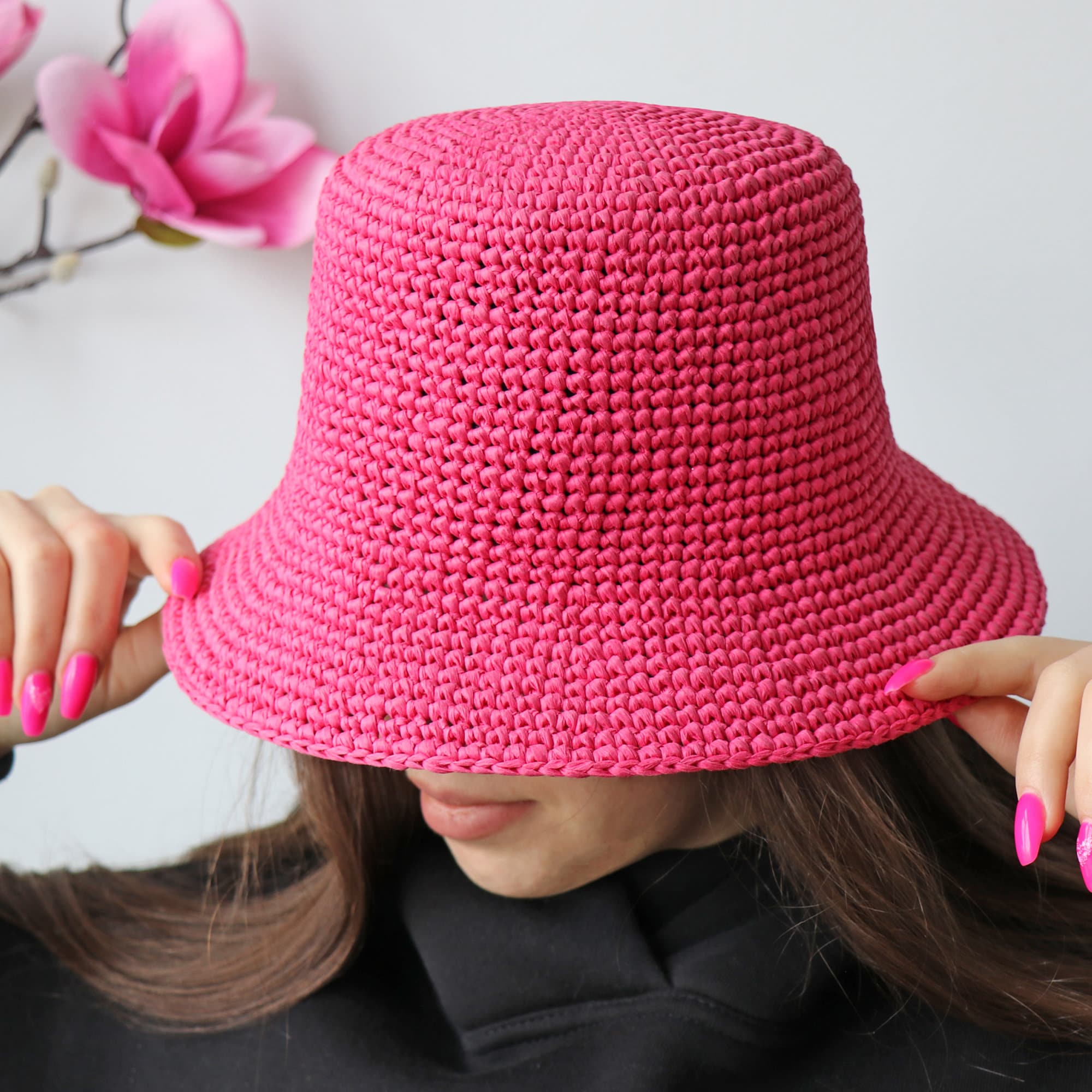 Easy BUCKET HAT Crochet Pattern. Summer Sun Hat Tutorial. Handmade Crochet Hat. Crochet Trendy Hat Pattern. Crochet Hat for Women