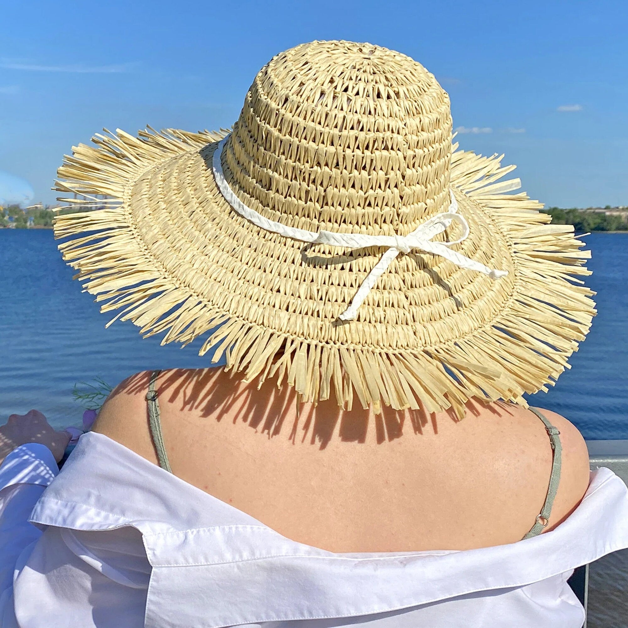 Crochet pattern, SUN HAT on Plastic Canvas, Crochet Hat Pattern with Video, Crochet Summer Hat Pattern for Women, Wide Brim Hat with Fringe