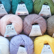 Alpaca yarn. YARNART MILANO. Sport weight alpaca blend yarn. Sweater yarn. Natural fiber yarn. Knitting, crochet, weaving yarn. 50 g /130 m