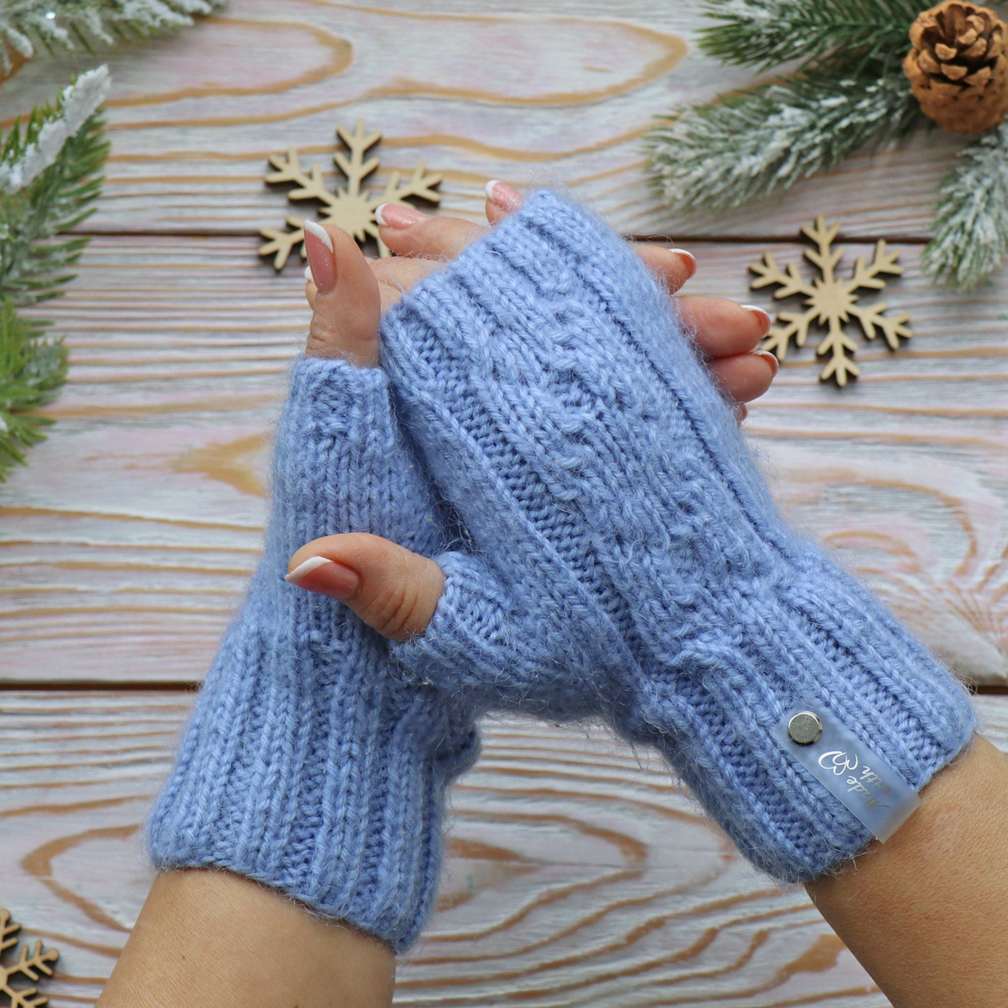 Knit FINGERLESS GLOVES pattern. PDF pattern knitting. Knit handwarmers pattern. Driving gloves. Knit mittens. Women, Men, Kids mittens