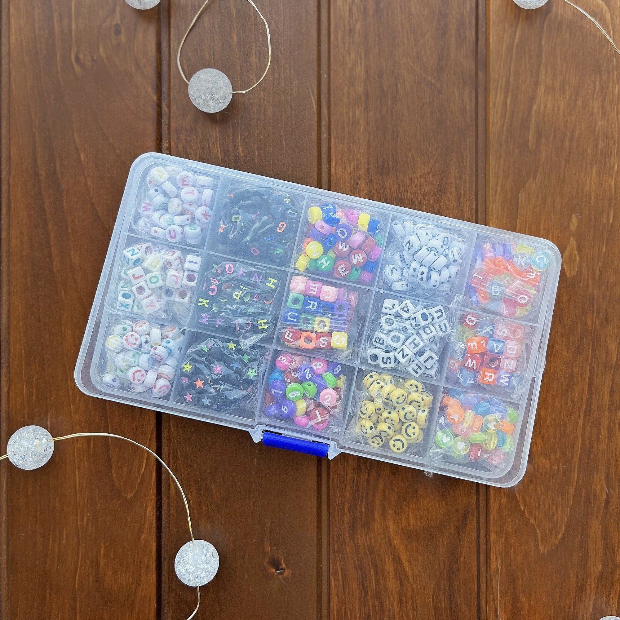 Friendship Bracelet BEADS SET, 15 Letters Beads, Bracelet Making Kit, Gift for Kids, Jewellery Making, Friendship Bracelets, Letter Beads