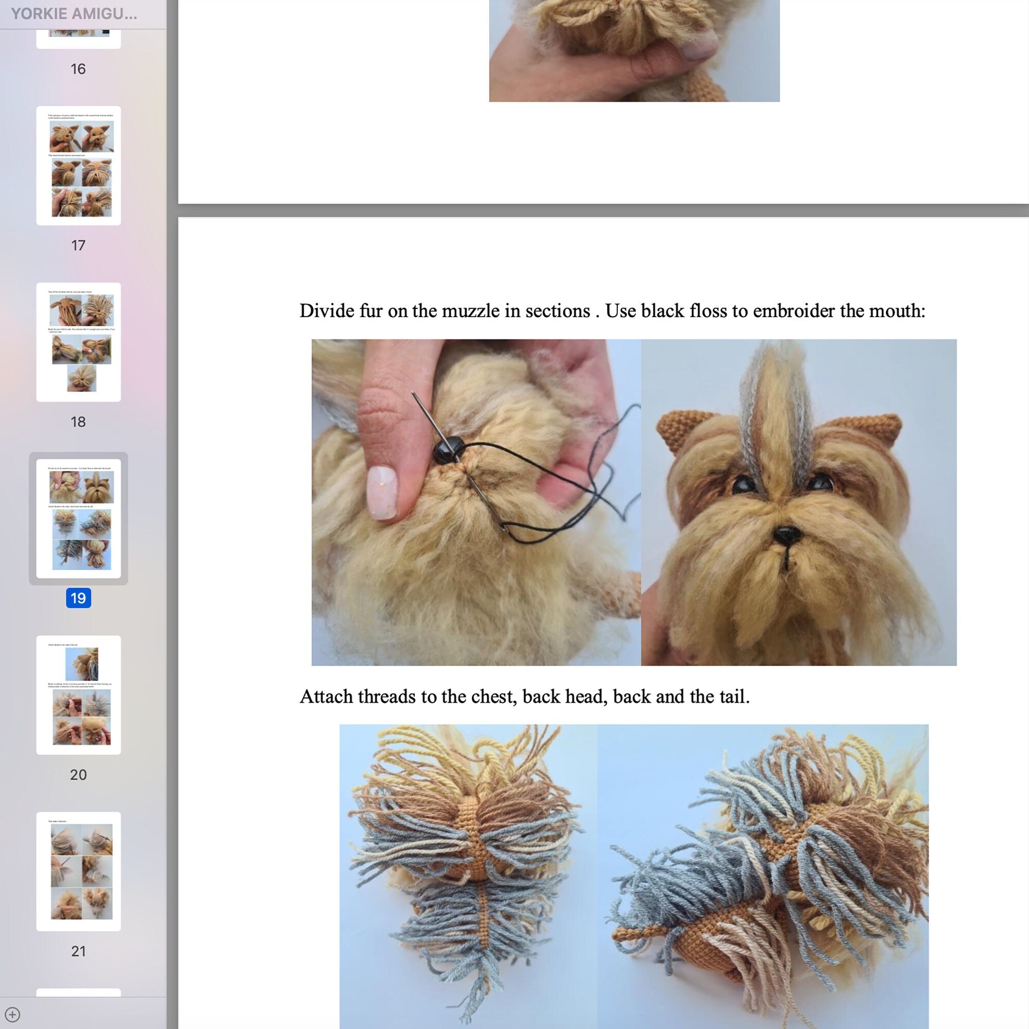 YORKIE Crochet Pattern, Amigurumi Dog, Crochet Sitting Puppy, Dog Crochet, Yorkie Dog Crochet, Crochet Puppy, English PDF Pattern