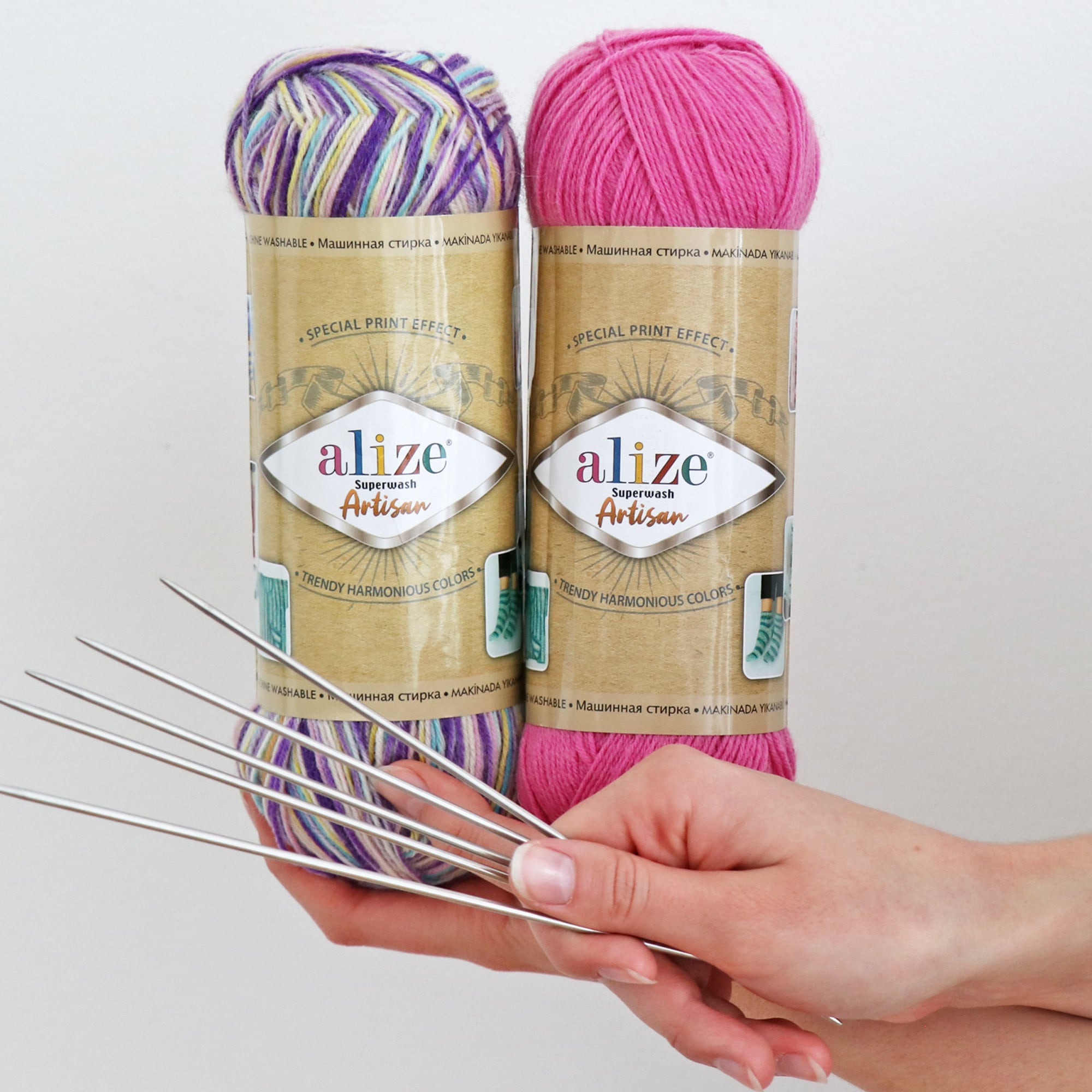 Alize Superwash Artisan, Sock Yarn, Knitting Yarn, Wool Yarn, Self Stripping Yarn, Batik Yarn, Sock Yarn Hosiery 32 Colors