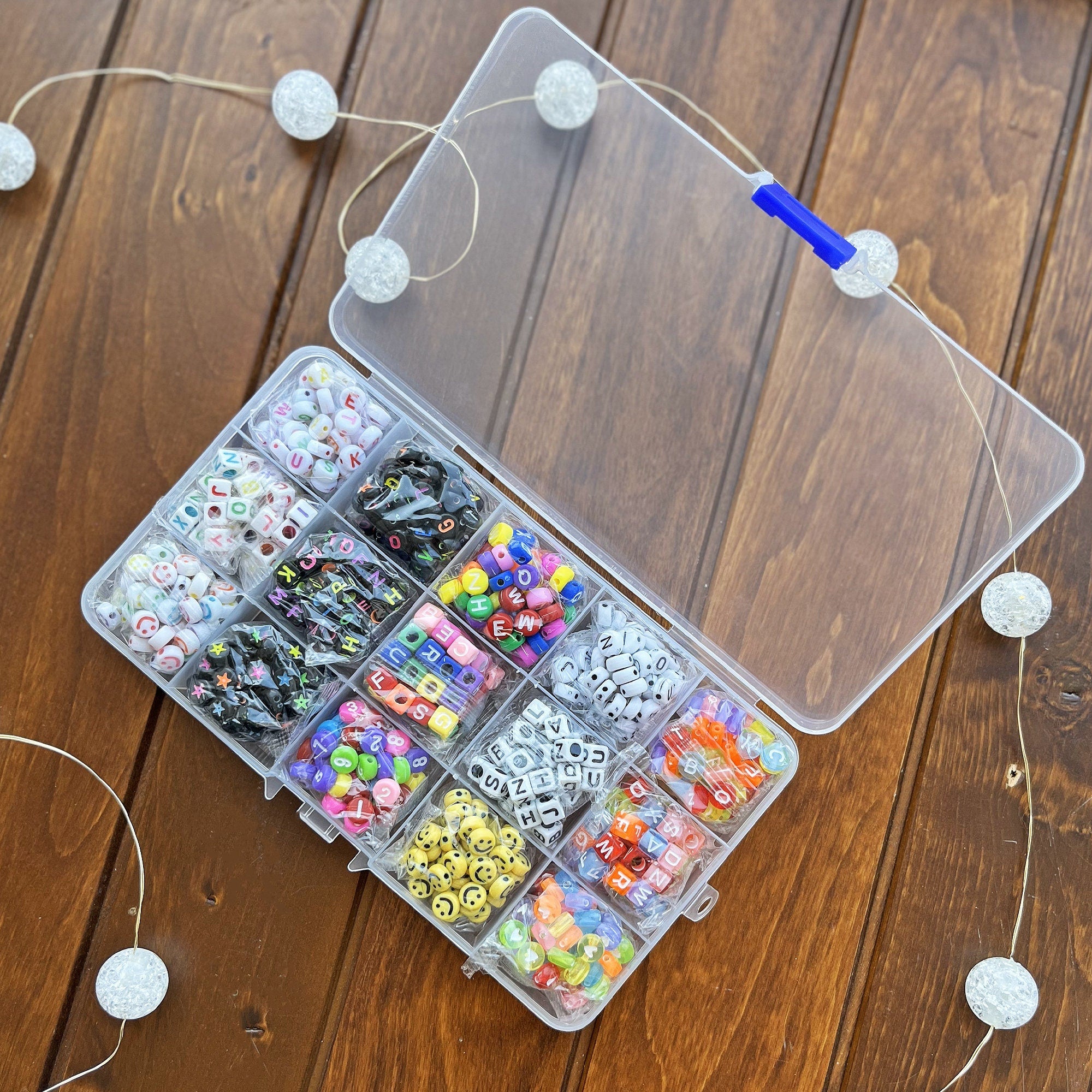 Friendship Bracelet BEADS SET, 15 Letters Beads, Bracelet Making Kit, Gift for Kids, Jewellery Making, Friendship Bracelets, Letter Beads