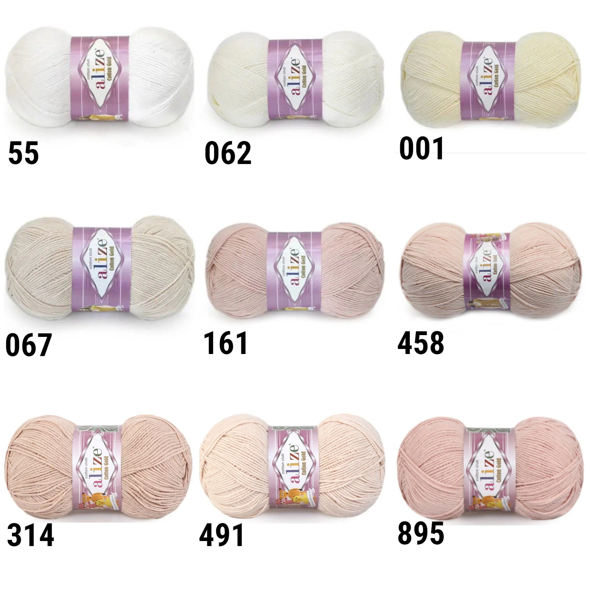 ALIZE COTTON GOLD Yarn, 57 Colors, Amigurumi Cotton Yarn, Cotton Acrylic Blend, Crochet Yarn, Knitting yarn, Sport Yarn, Summer Yarn