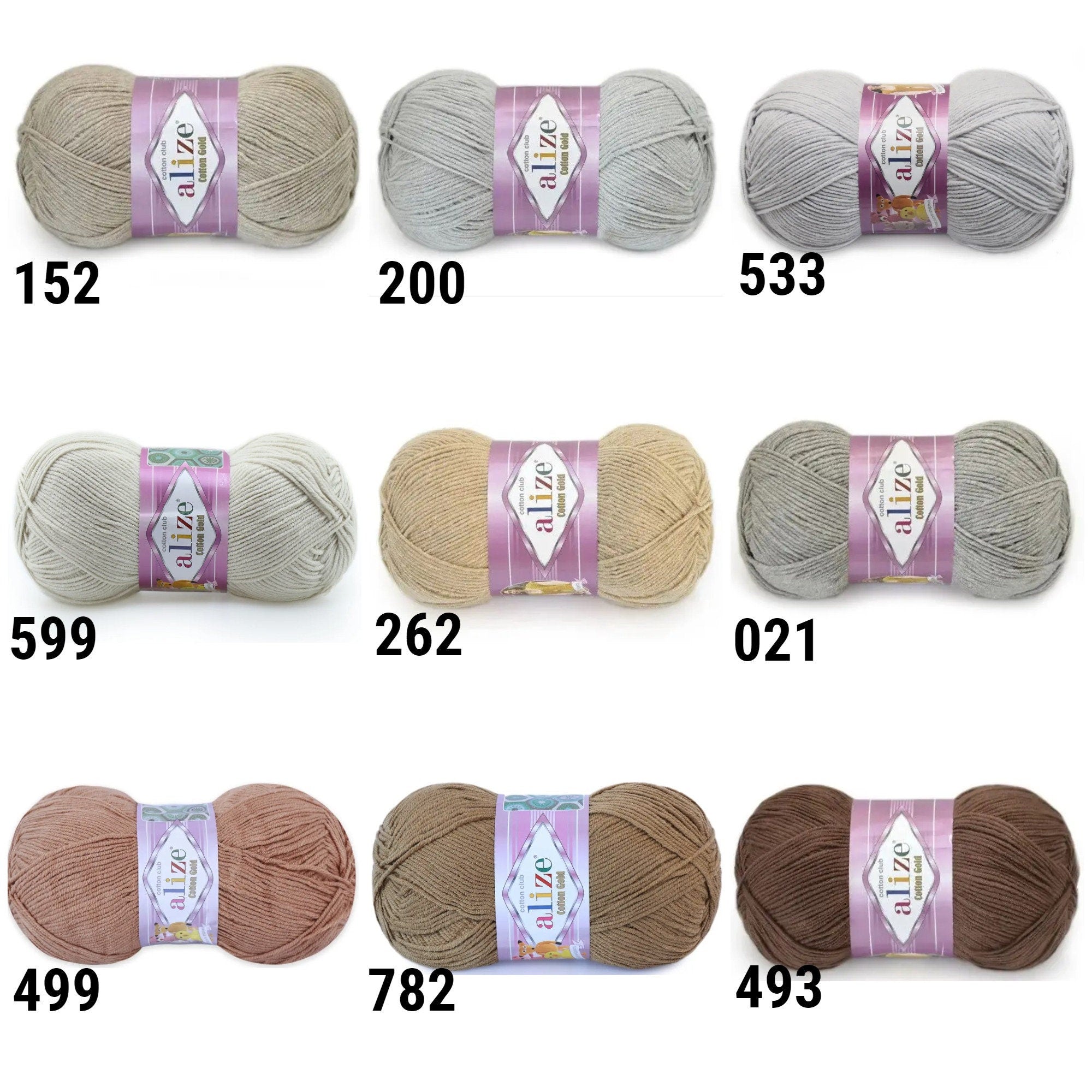 ALIZE COTTON GOLD Yarn, 57 Colors, Amigurumi Cotton Yarn, Cotton Acrylic Blend, Crochet Yarn, Knitting yarn, Sport Yarn, Summer Yarn