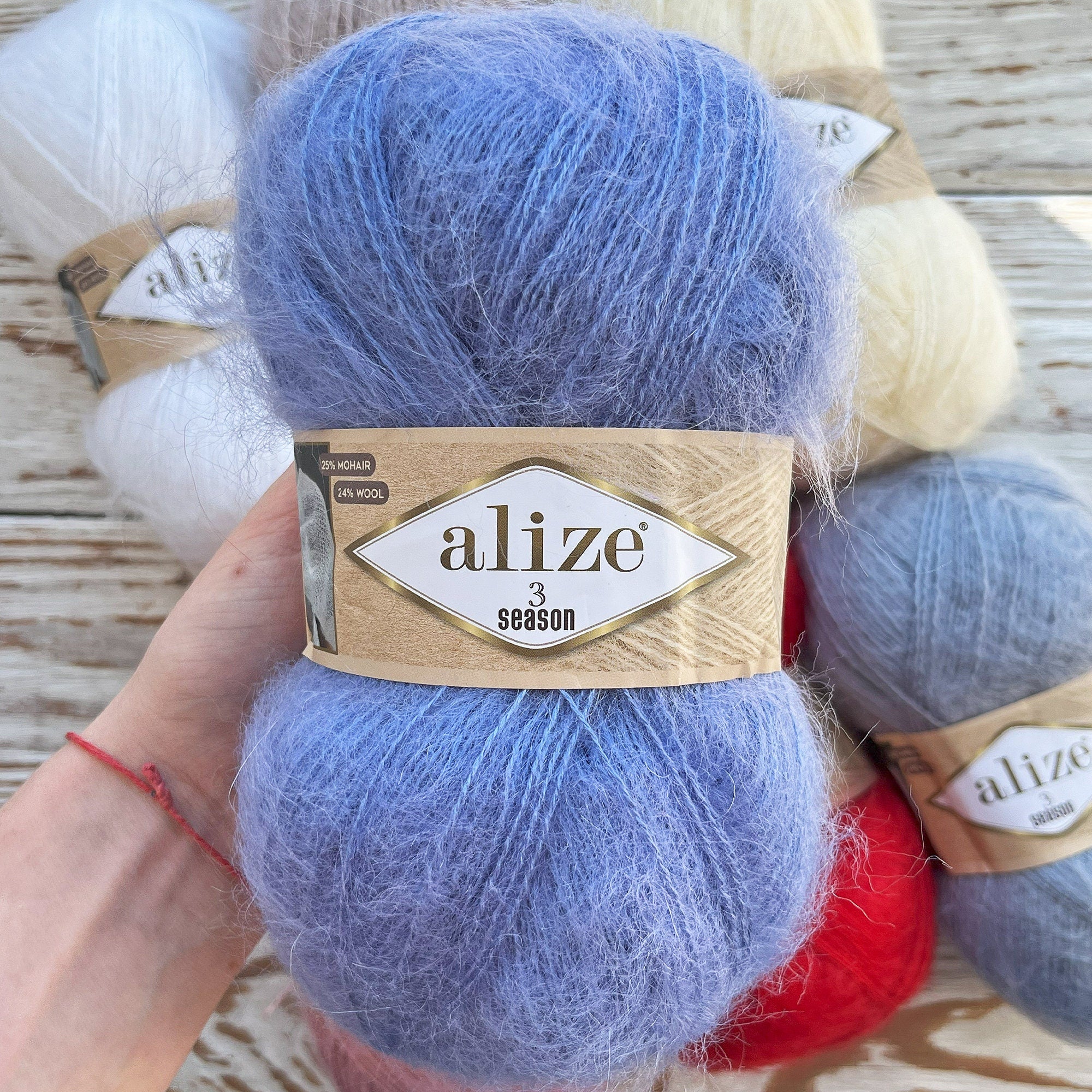 ALIZE 3 SEASON - Mohair Yarn, Wool Yarn, Winter Yarn, Blend Yarn, Warm Yarn, Fancy Yarn, Fluffy Mohair Yarn, Natural Mohair Yarn
