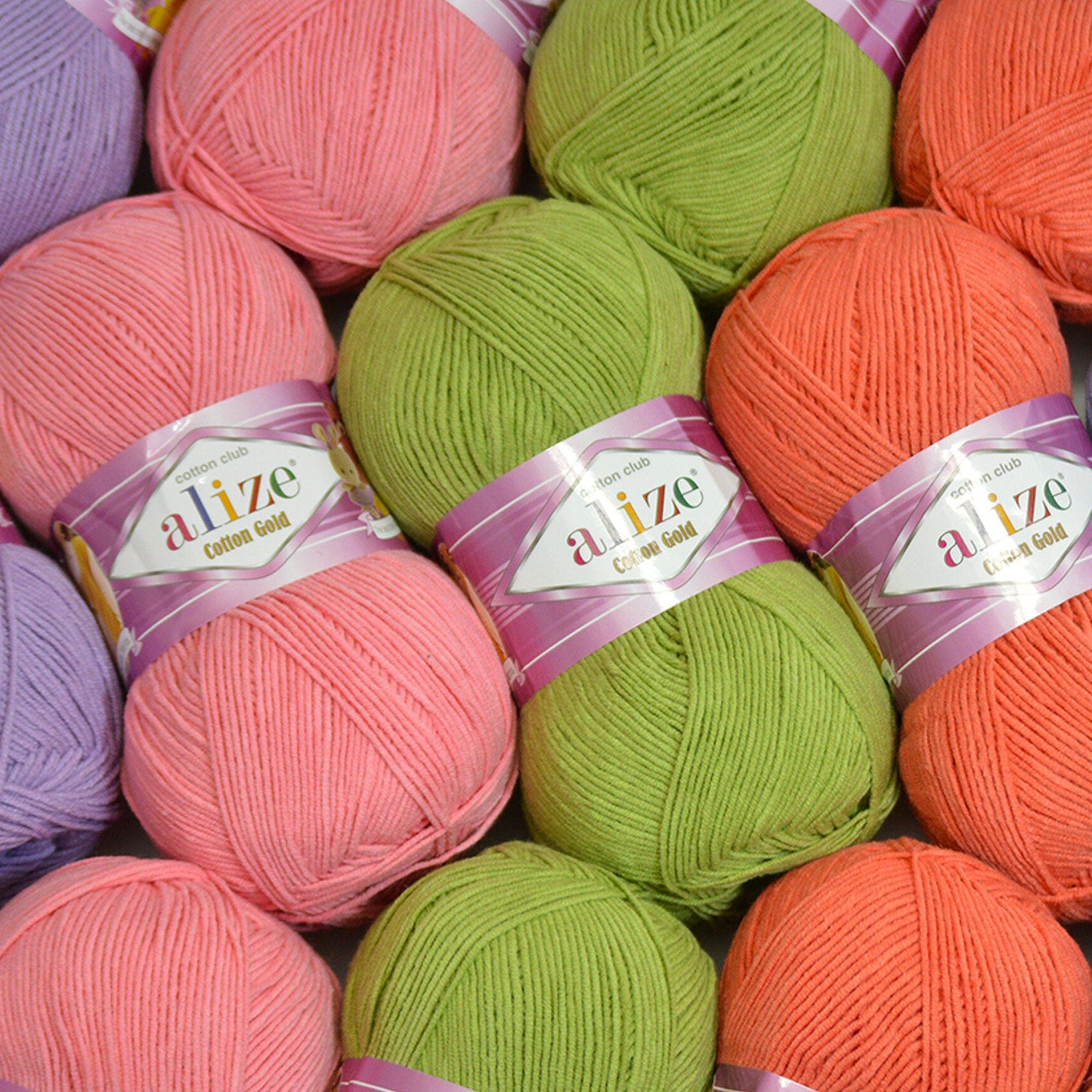 ALIZE COTTON GOLD Yarn, 57 Colors, Amigurumi Cotton Yarn, Cotton Acrylic Blend, Crochet Yarn, Knitting yarn, Sport Yarn, Summer Yarn