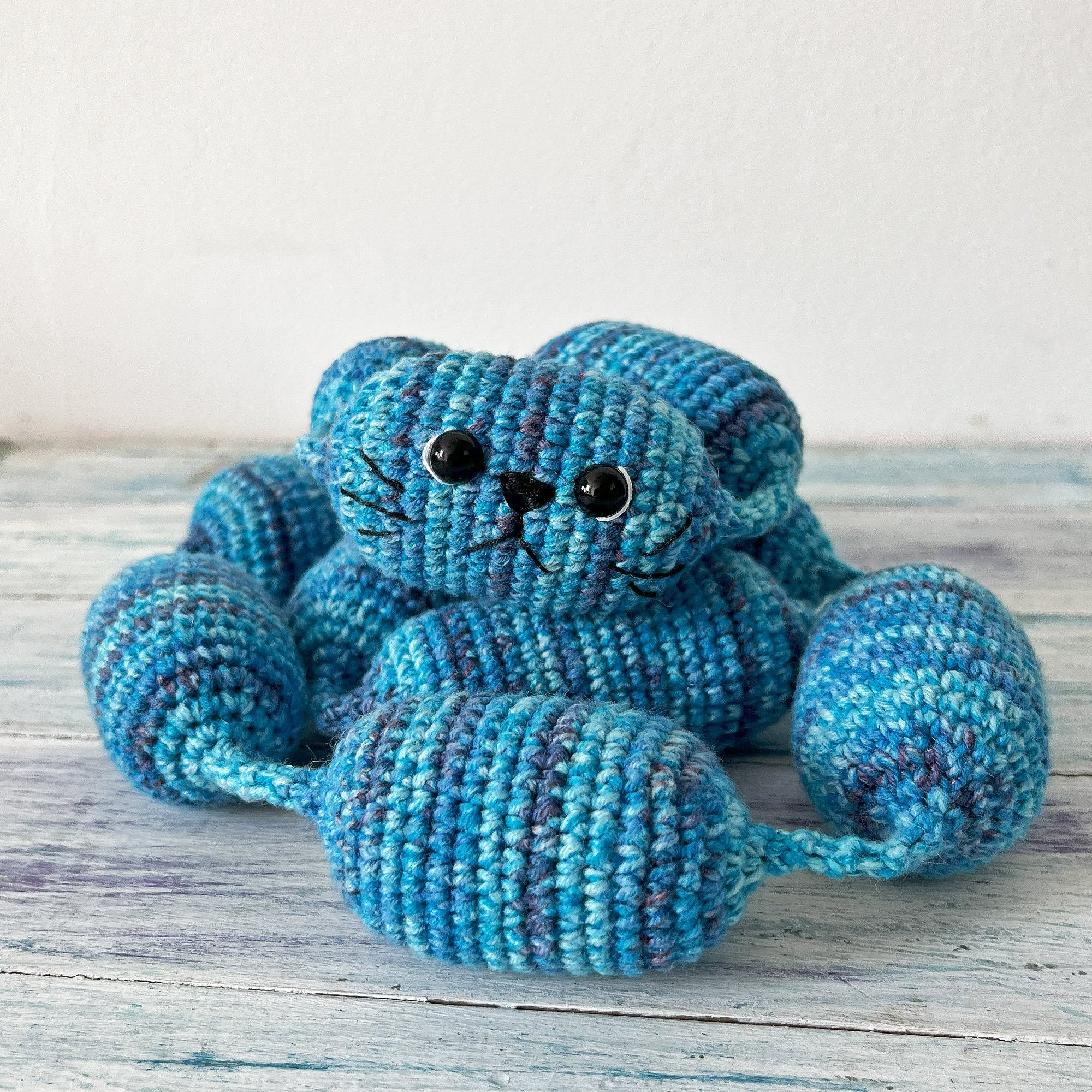 Balloon Animal Cat Crochet Pattern, Amigurumi Cat Pattern, Balloon Cat Pattern, Ballon Animal Plushie, Instant Download