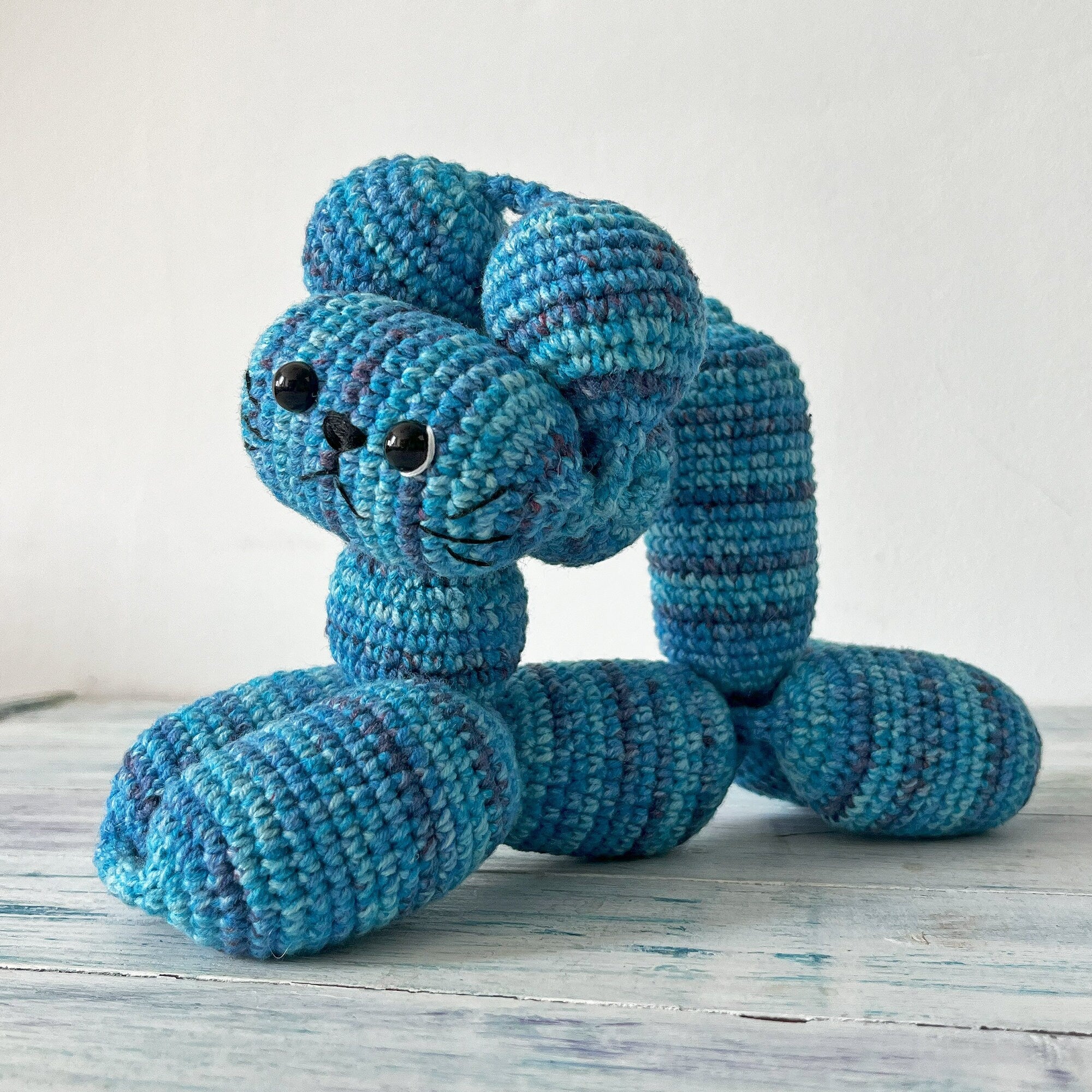 Balloon Animal Cat Crochet Pattern, Amigurumi Cat Pattern, Balloon Cat Pattern, Ballon Animal Plushie, Instant Download