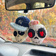 Easy Skull Keychain Crochet Patterns, Amigurumi Skull Keychain, Crochet Keychain, Holiday Crochet Pattern, Instant Download