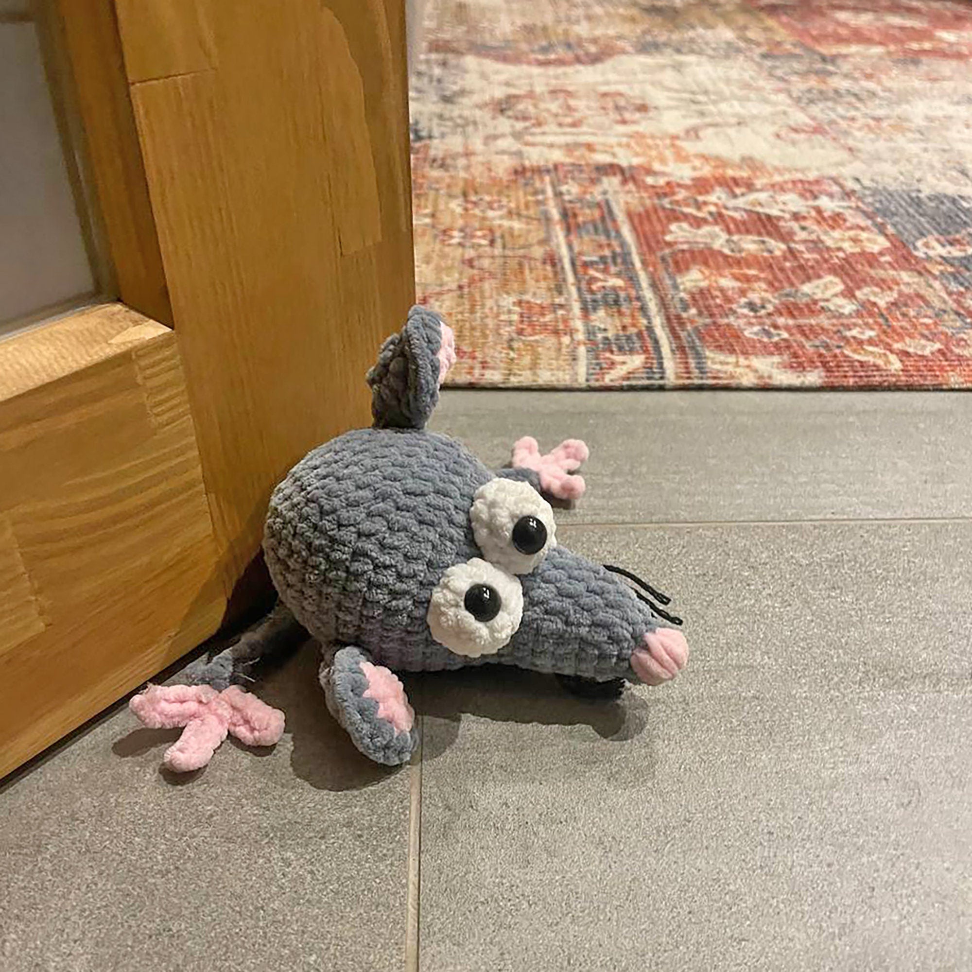 Crochet DOOR STOP, Rat Door Stop, Crochet Rat, English Door Stopper PDF Pattern, Easy Crochet Pattern