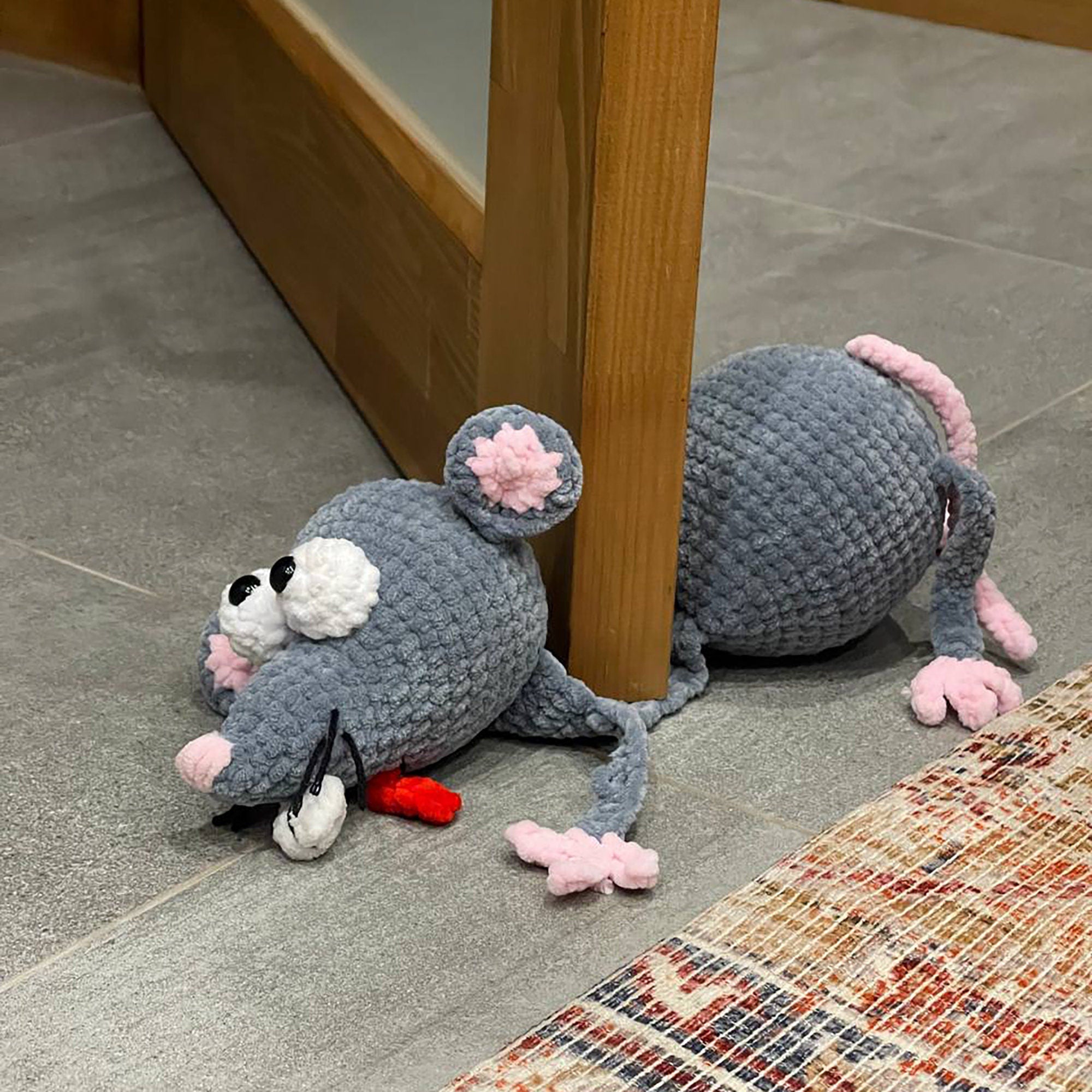 Crochet DOOR STOP, Rat Door Stop, Crochet Rat, English Door Stopper PDF Pattern, Easy Crochet Pattern
