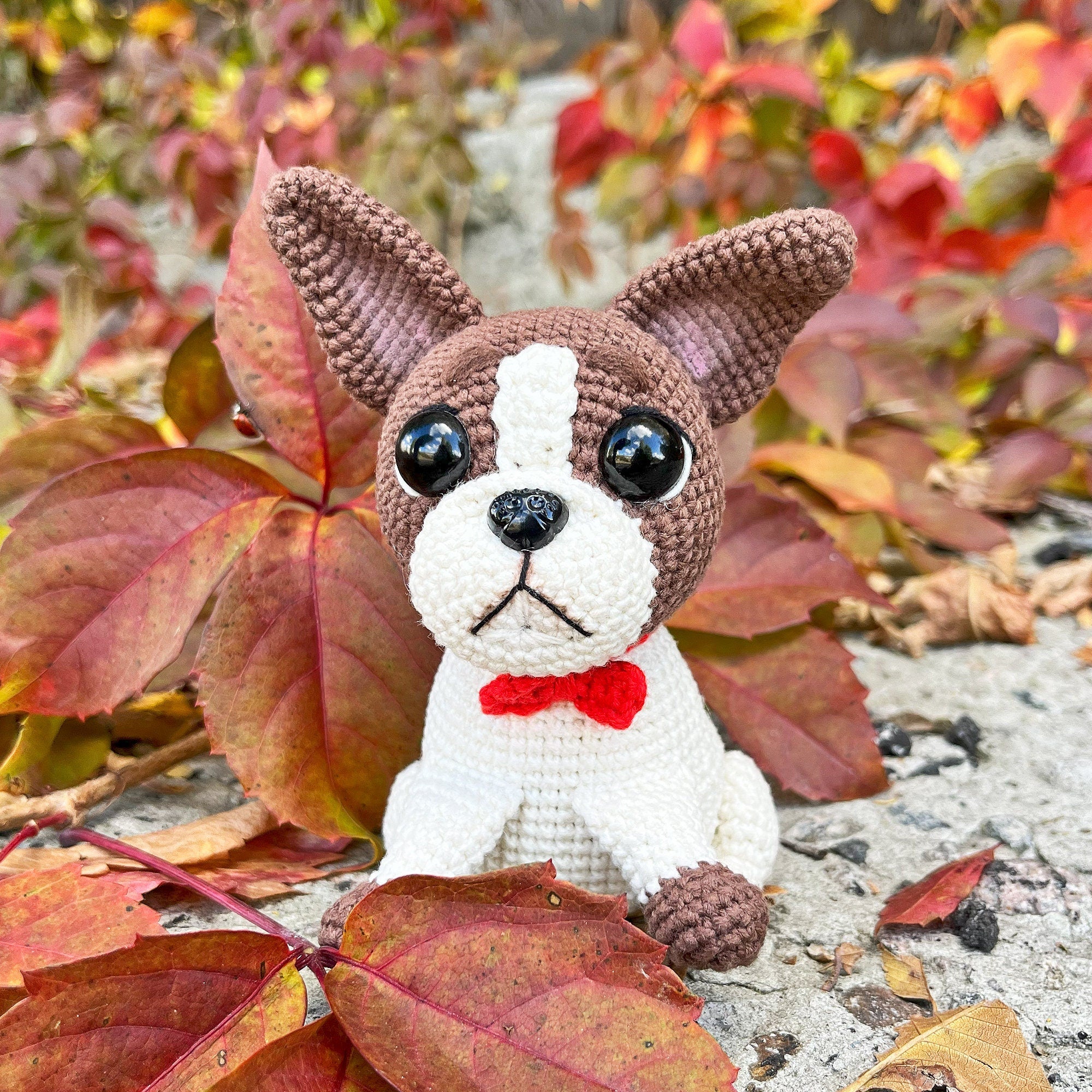 French Bulldog Crochet Pattern, Amigurumi Dog, Crochet Frenchie Dog Pattern, Crochet Puppy Pattern, Dog Crochet, English Digital File