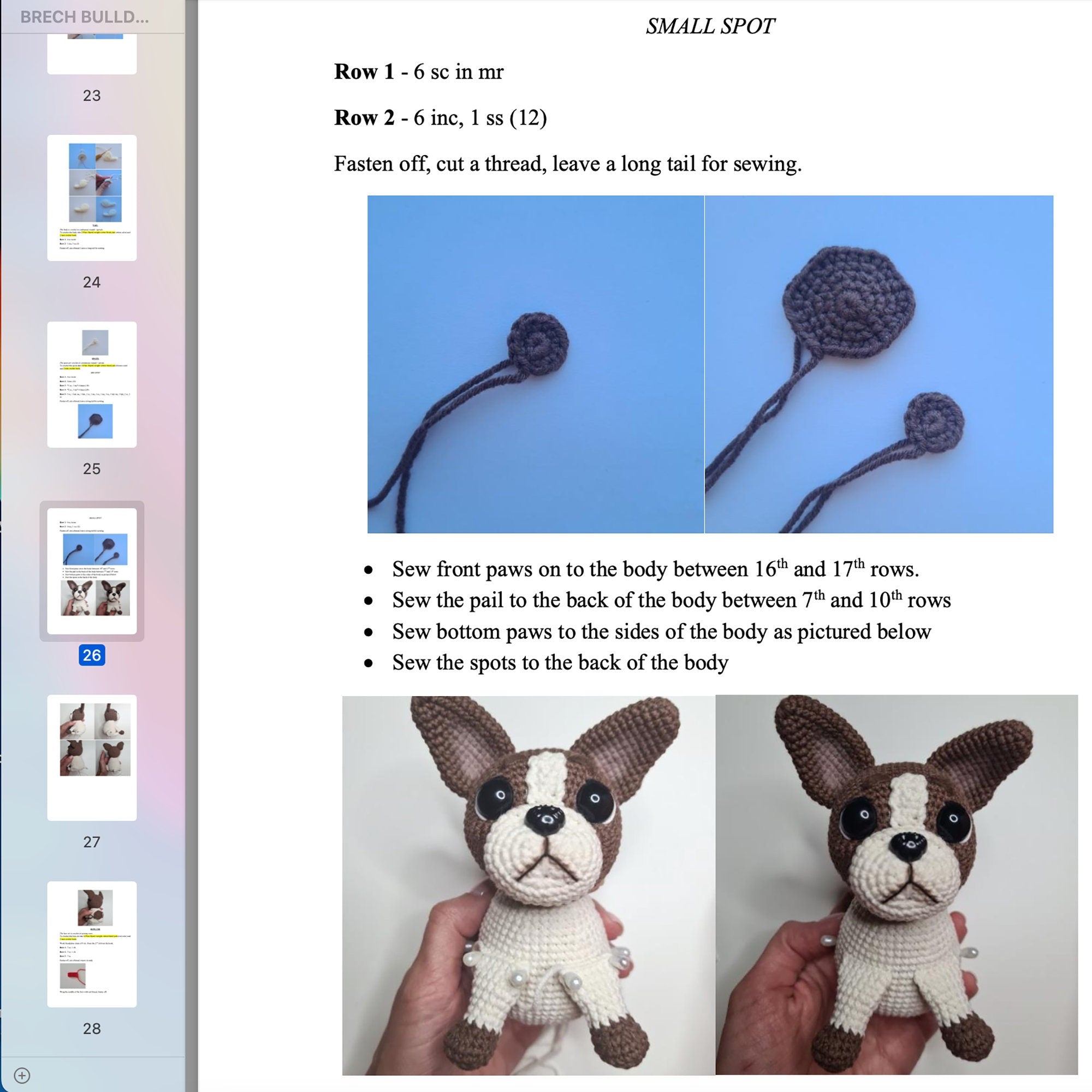 French Bulldog Crochet Pattern, Amigurumi Dog, Crochet Frenchie Dog Pattern, Crochet Puppy Pattern, Dog Crochet, English Digital File