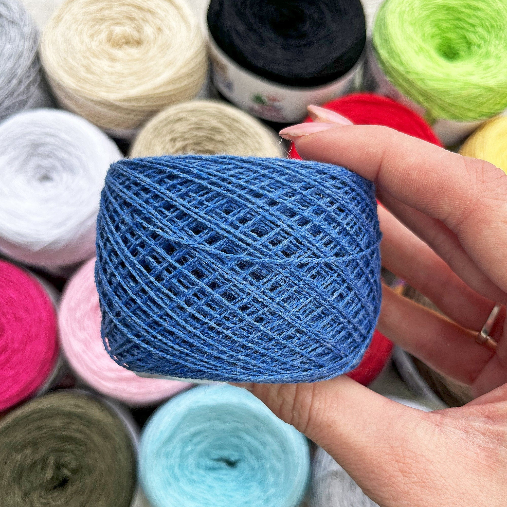 THIN COTTON YARN for Crochet Hook, 50 grams 100% Cotton Yarn, Lace Weight Crochet Yarn, Amigurumi Yarn, Hypoallergenic Yarn, Made in Ukrain