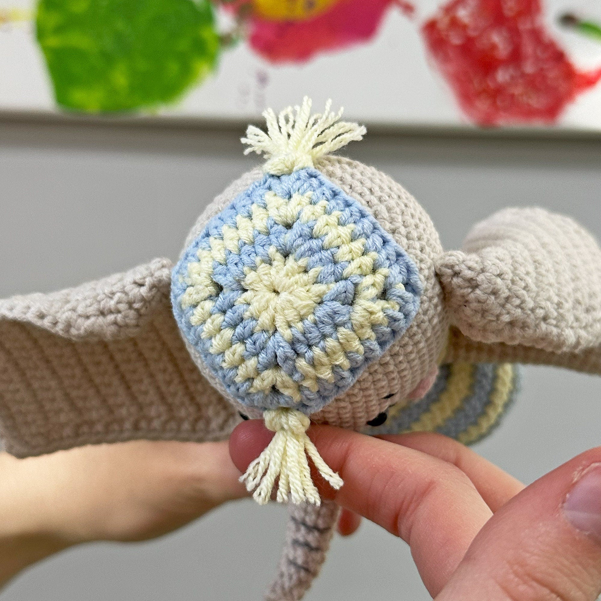 CIRCUS ELEPHANT Crochet Pattern, Elephant Toy Pattern, Crochet Amigurumi, Stuffed Elephant, PDF Pattern, Handmade Elephant, Crochet Lovey