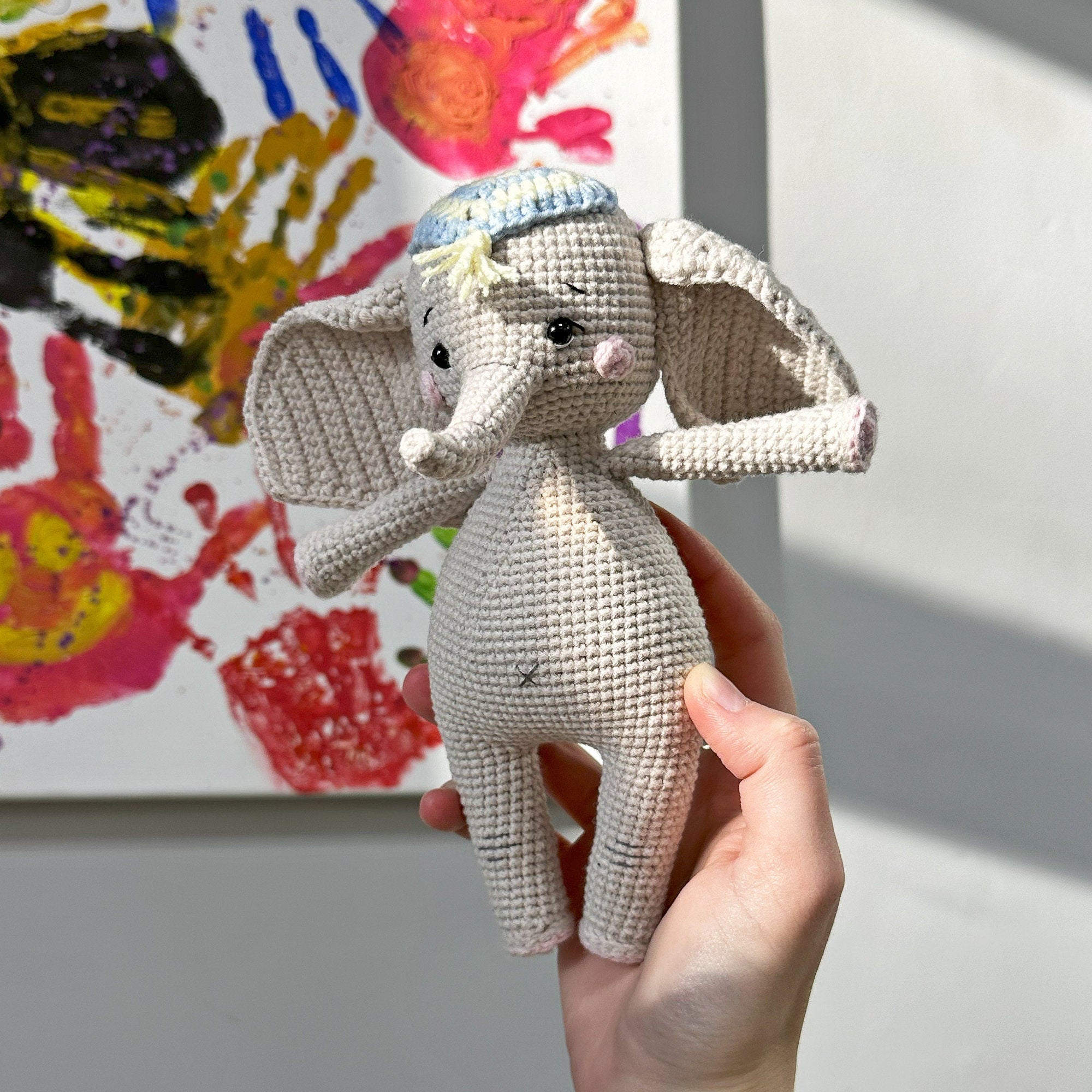 CIRCUS ELEPHANT Crochet Pattern, Elephant Toy Pattern, Crochet Amigurumi, Stuffed Elephant, PDF Pattern, Handmade Elephant, Crochet Lovey