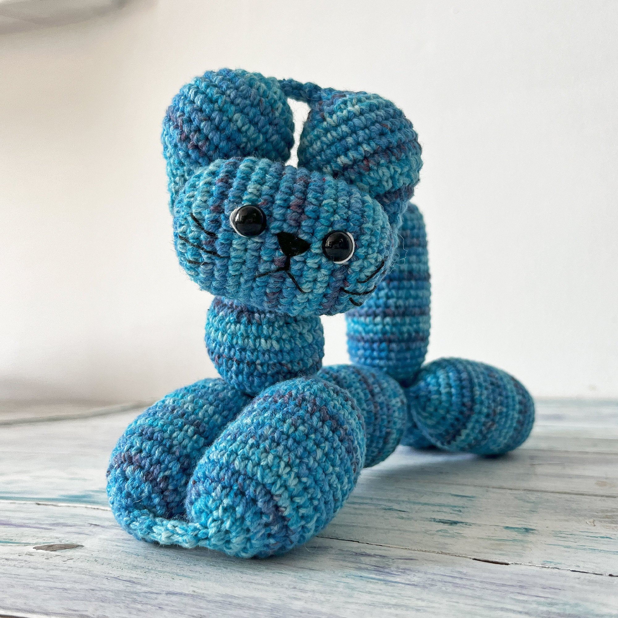 Balloon Animal Cat Crochet Pattern, Amigurumi Cat Pattern, Balloon Cat Pattern, Ballon Animal Plushie, Instant Download